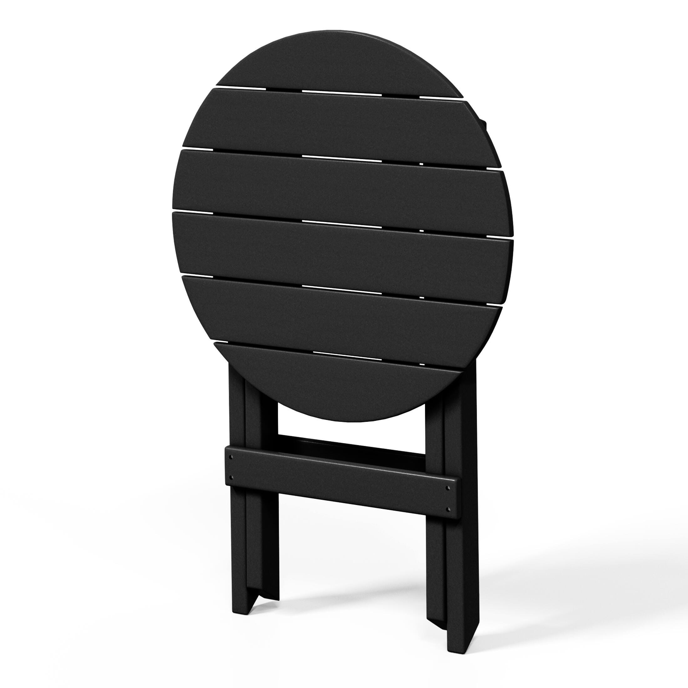 Westin Furniture Laguna Outdoor Bistro Table and 2 Chairs, Black, large