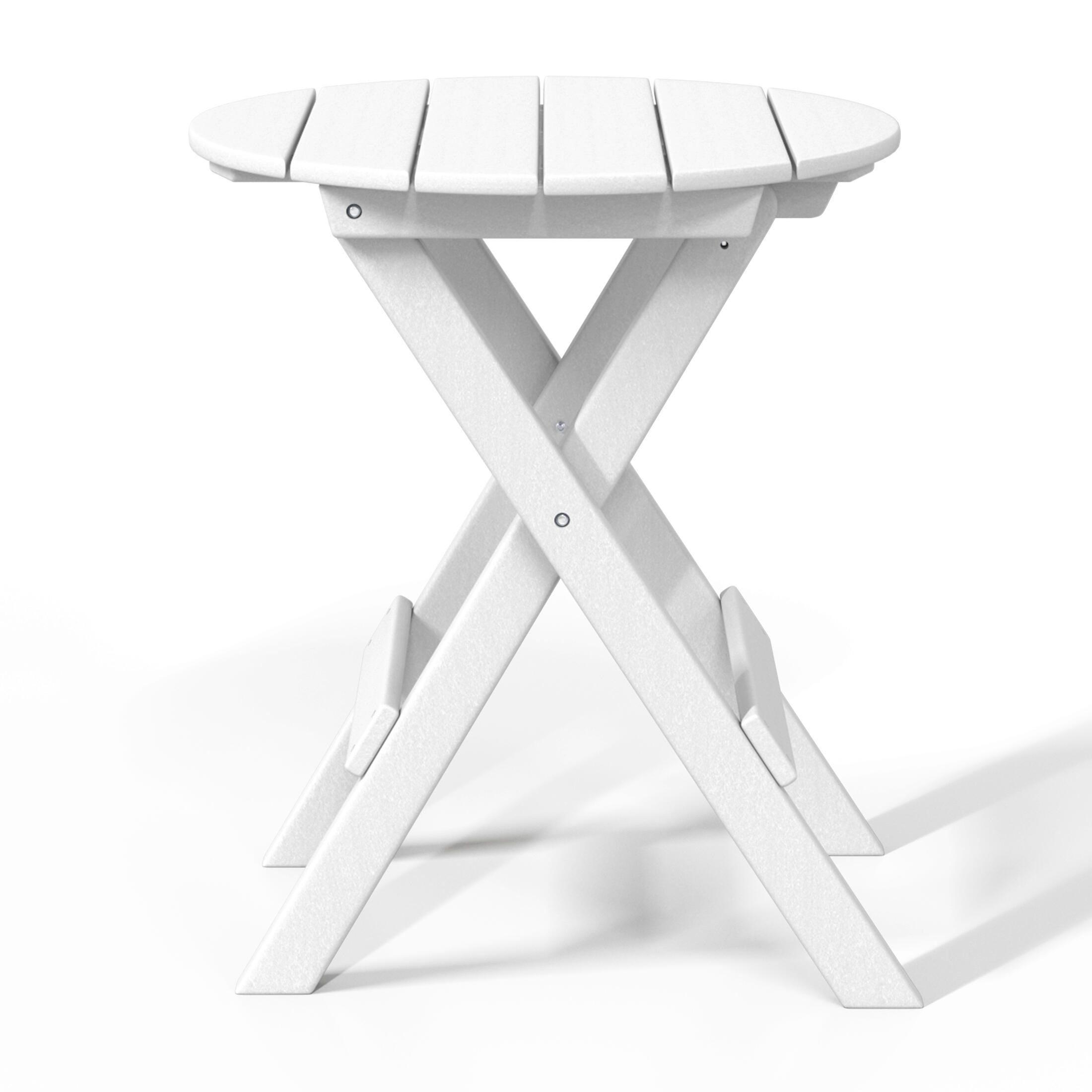 Westin Furniture Laguna Outdoor Bistro Table and 2 Chairs, White, large