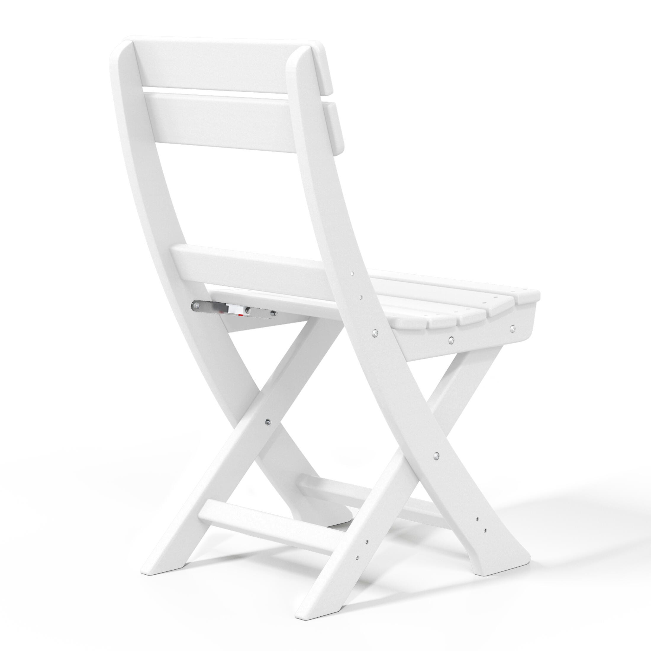 Westin Furniture Laguna Outdoor Bistro Table and 2 Chairs, White, large