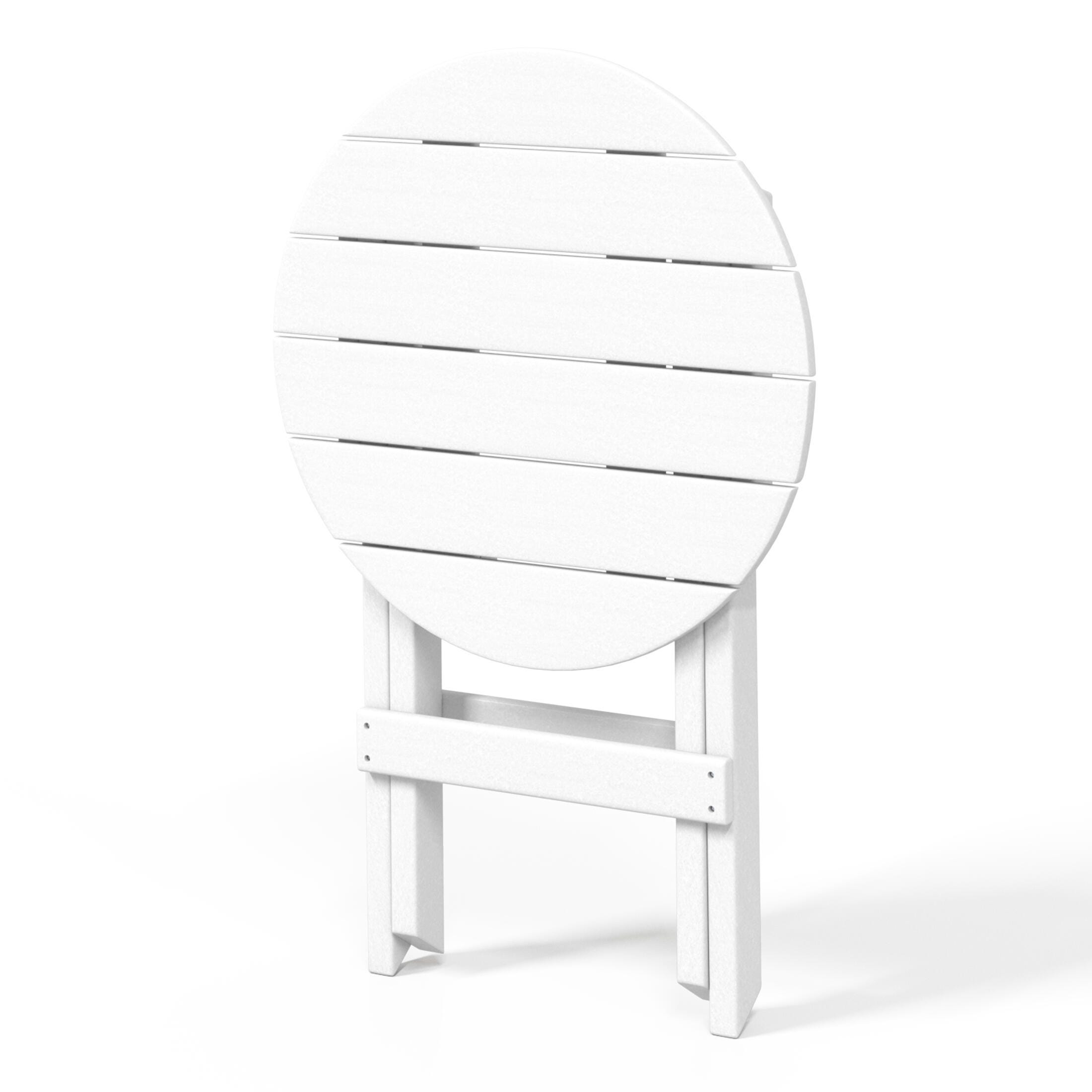 Westin Furniture Laguna Outdoor Bistro Table and 2 Chairs, White, large