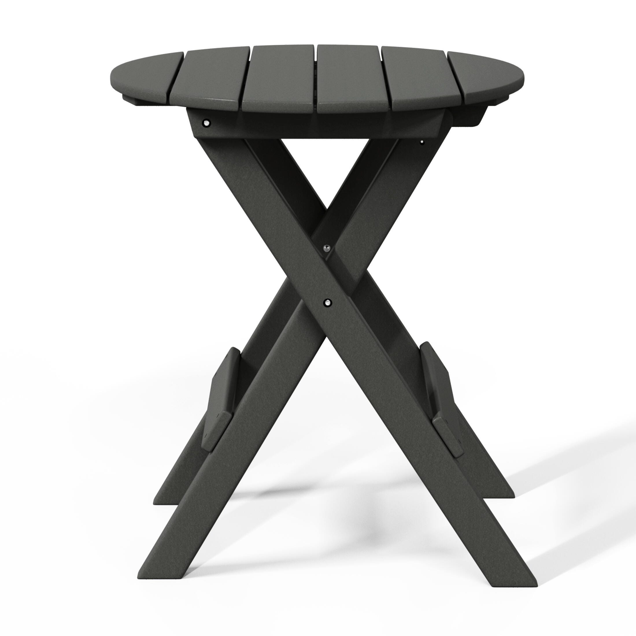 Westin Furniture Laguna Outdoor Bistro Table and 2 Chairs, Gray, large