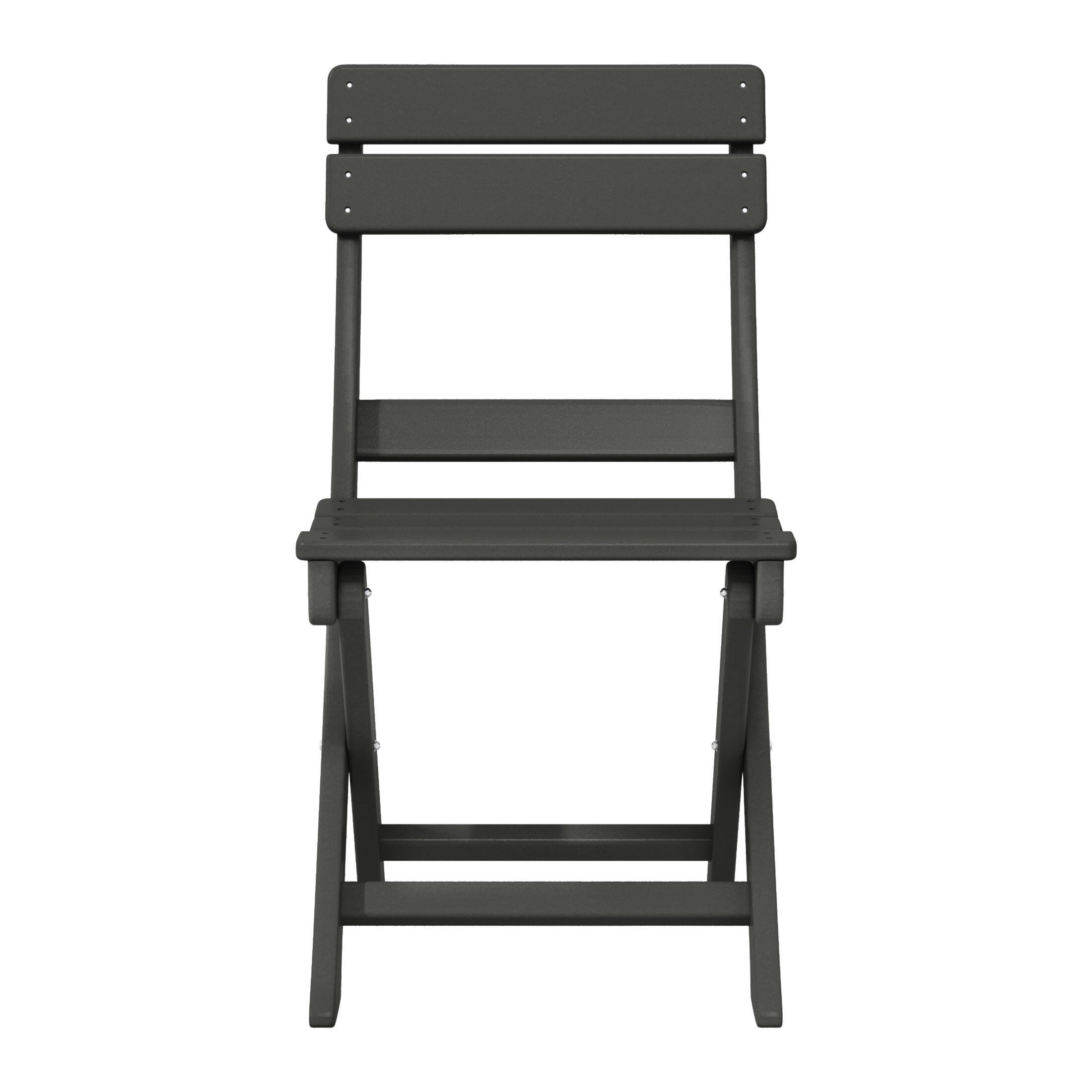 Westin Furniture Laguna Outdoor Bistro Table and 2 Chairs, Gray, large