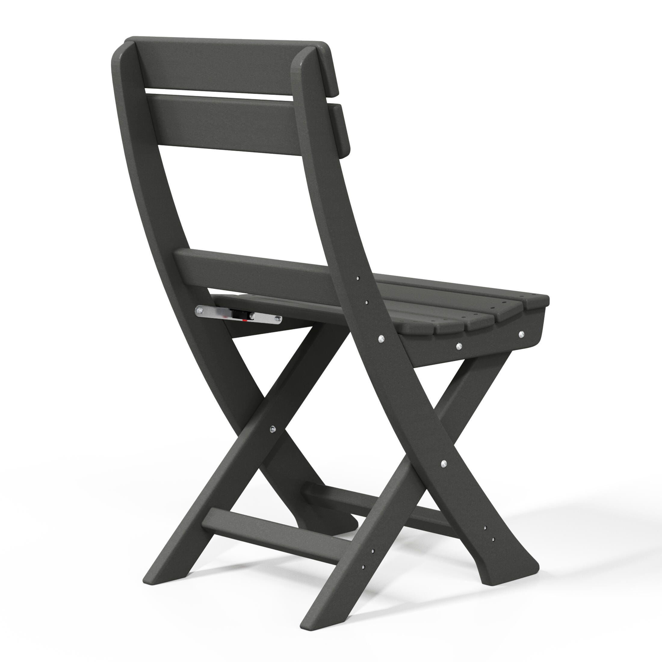 Westin Furniture Laguna Outdoor Bistro Table and 2 Chairs, Gray, large