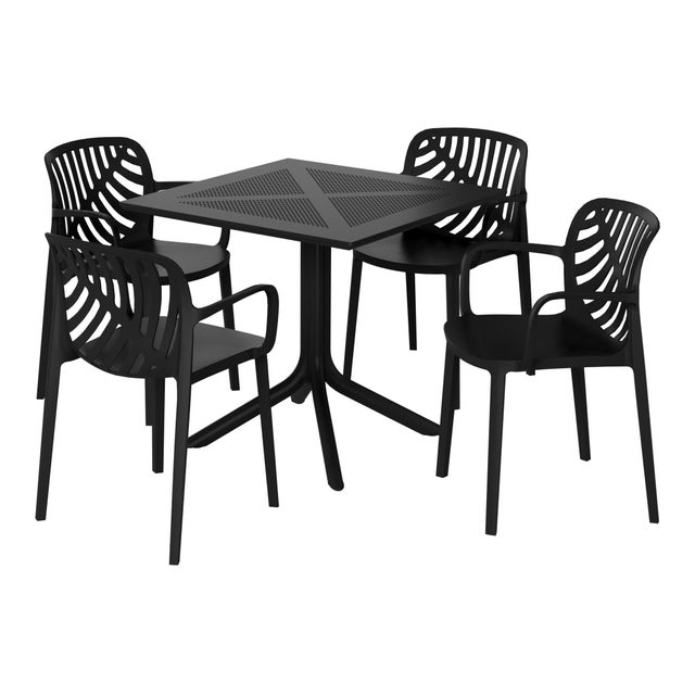 Westin Furniture Frond&Form Outdoor Square Perforated Table and 4 Chairs