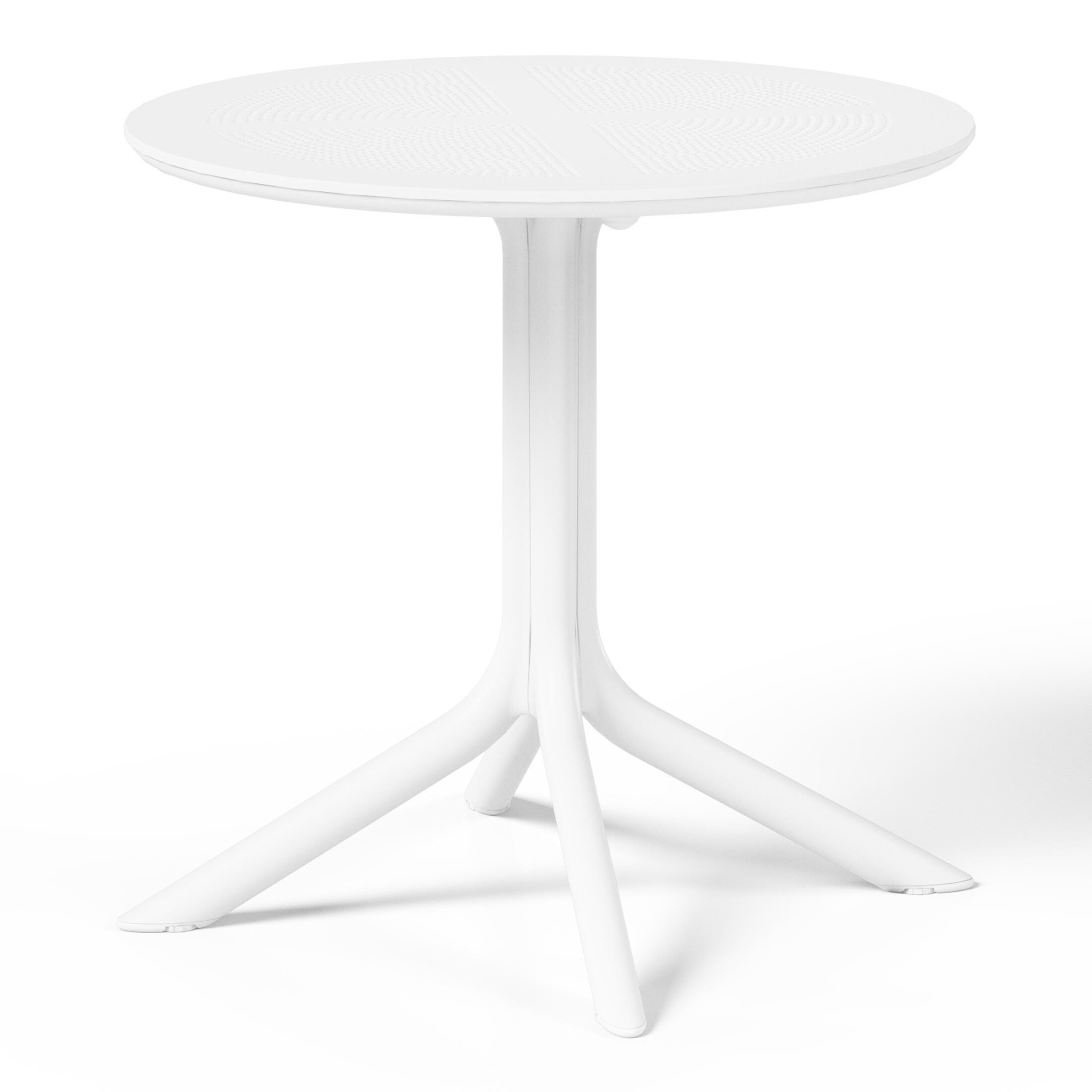 Westin Furniture Frond&Form Outdoor Round Dining Table and 4 Chairs, White, large