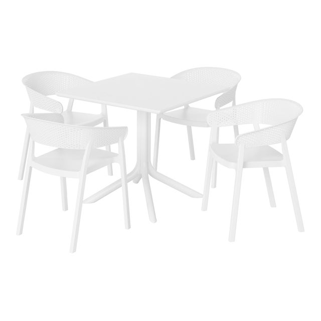 Westin Furniture Frond&Form Outdoor Dining Table and 4 Mesh Back Chairs