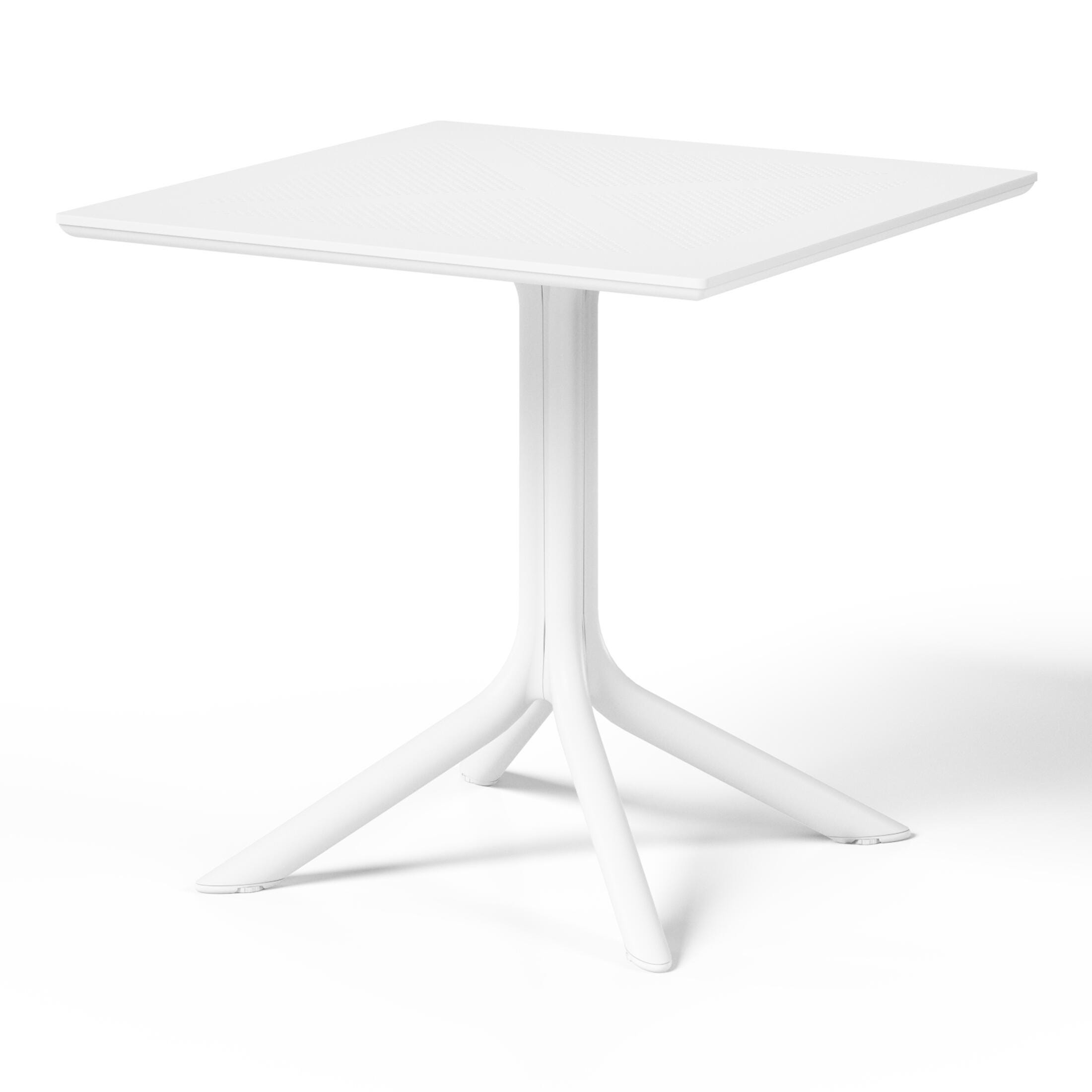 Westin Furniture Frond&Form Outdoor Square Dining Table and 4 Chairs, White, large
