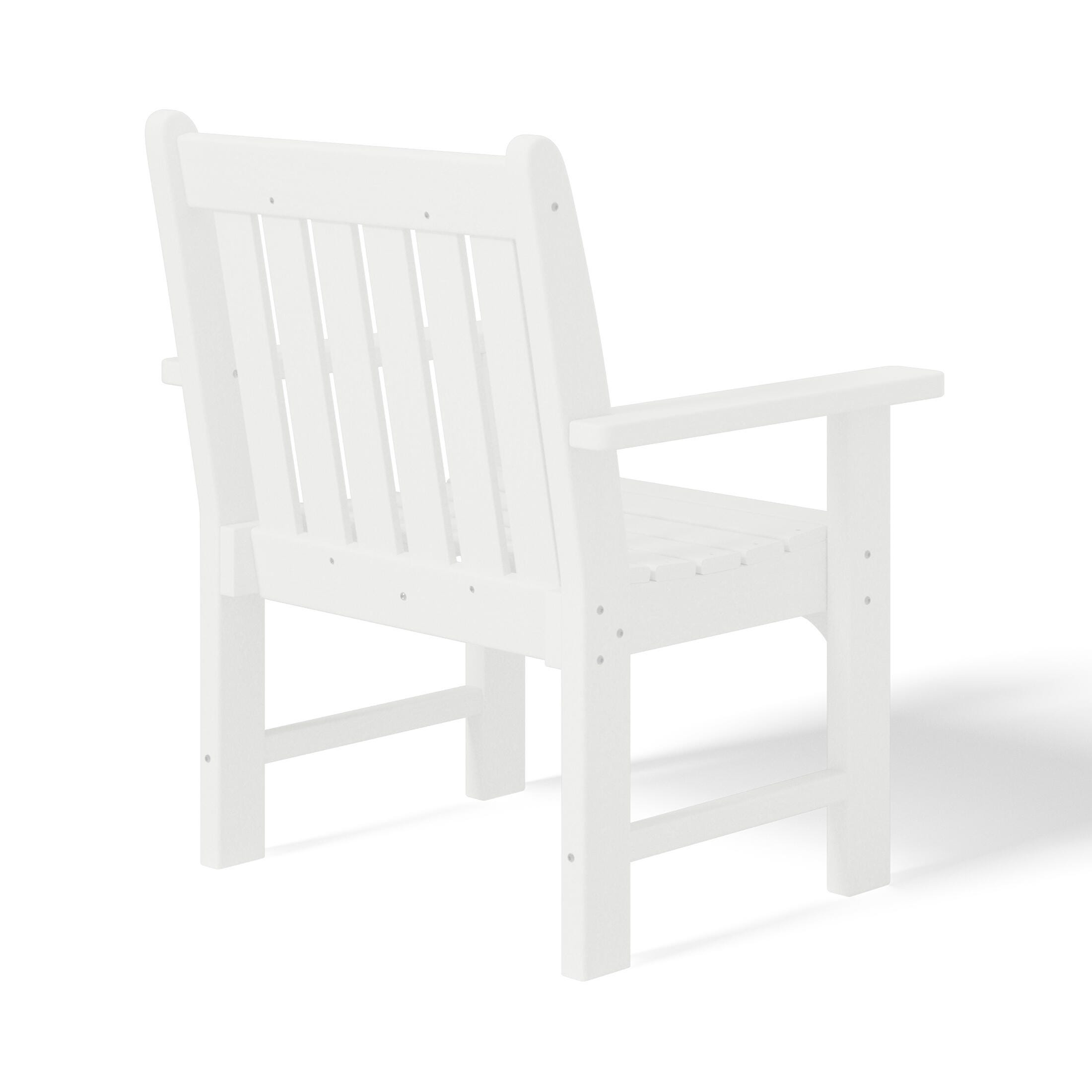 Westin Furniture Laguna Outdoor Square Dining Table and 4 Arm Chairs, White, large