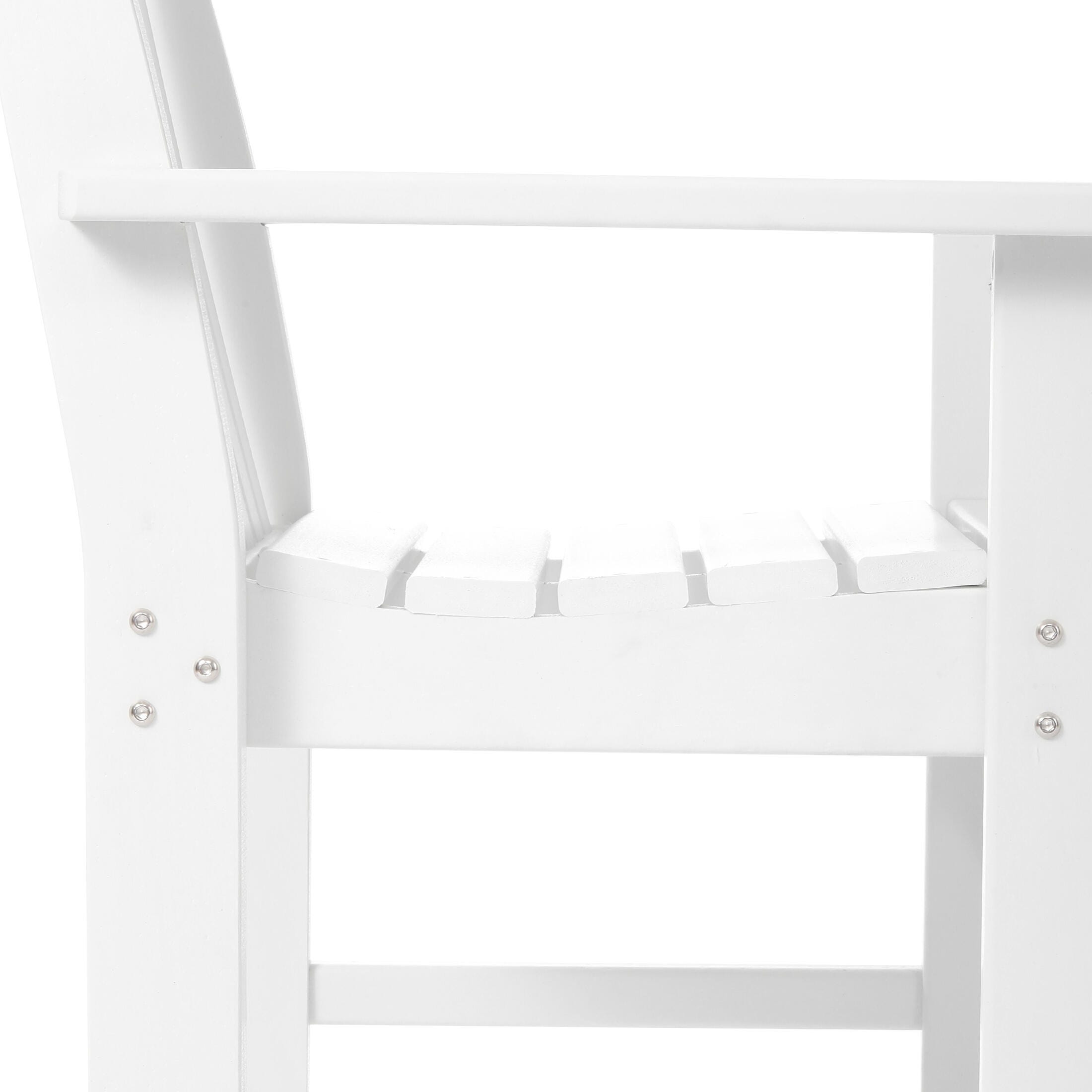 Westin Furniture Laguna Outdoor Square Dining Table and 4 Arm Chairs, White, large