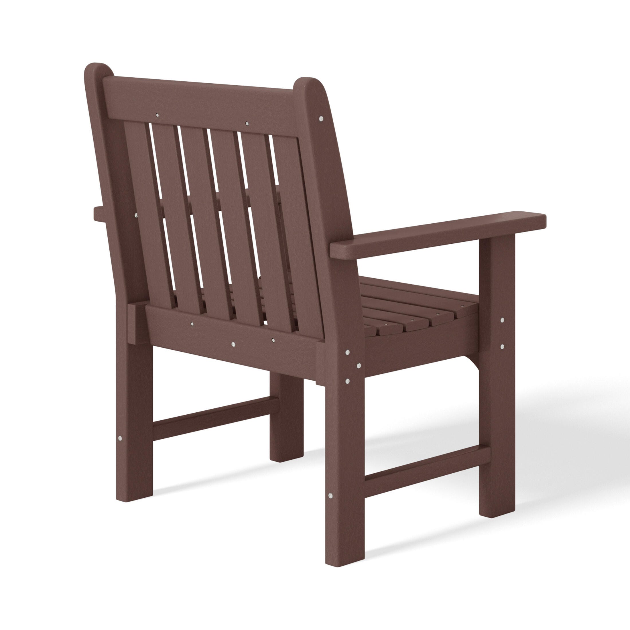Westin Furniture Laguna Outdoor Square Dining Table and 4 Arm Chairs, Dark Brown, large