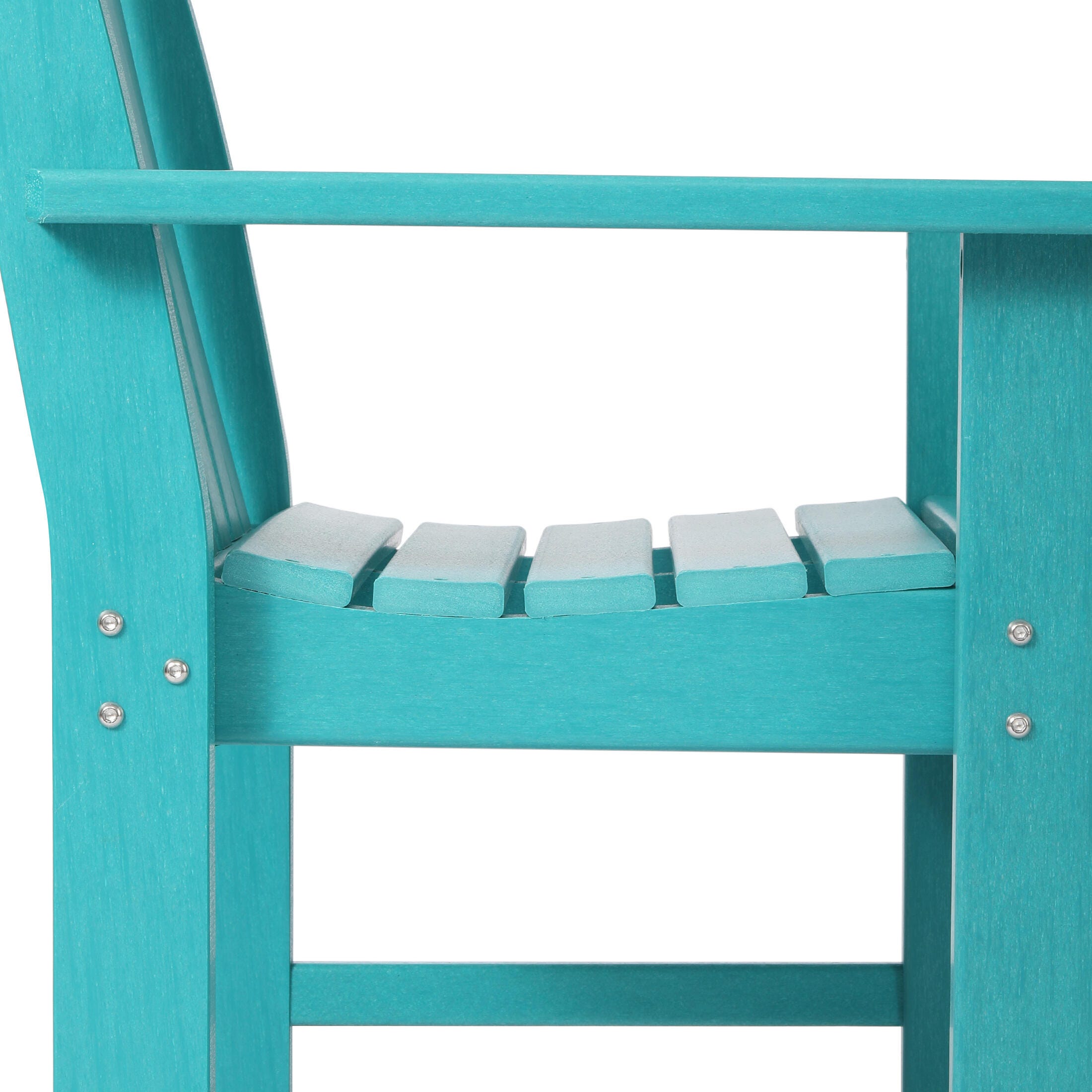 Westin Furniture Laguna Outdoor Square Dining Table and 4 Arm Chairs, Turquoise, large