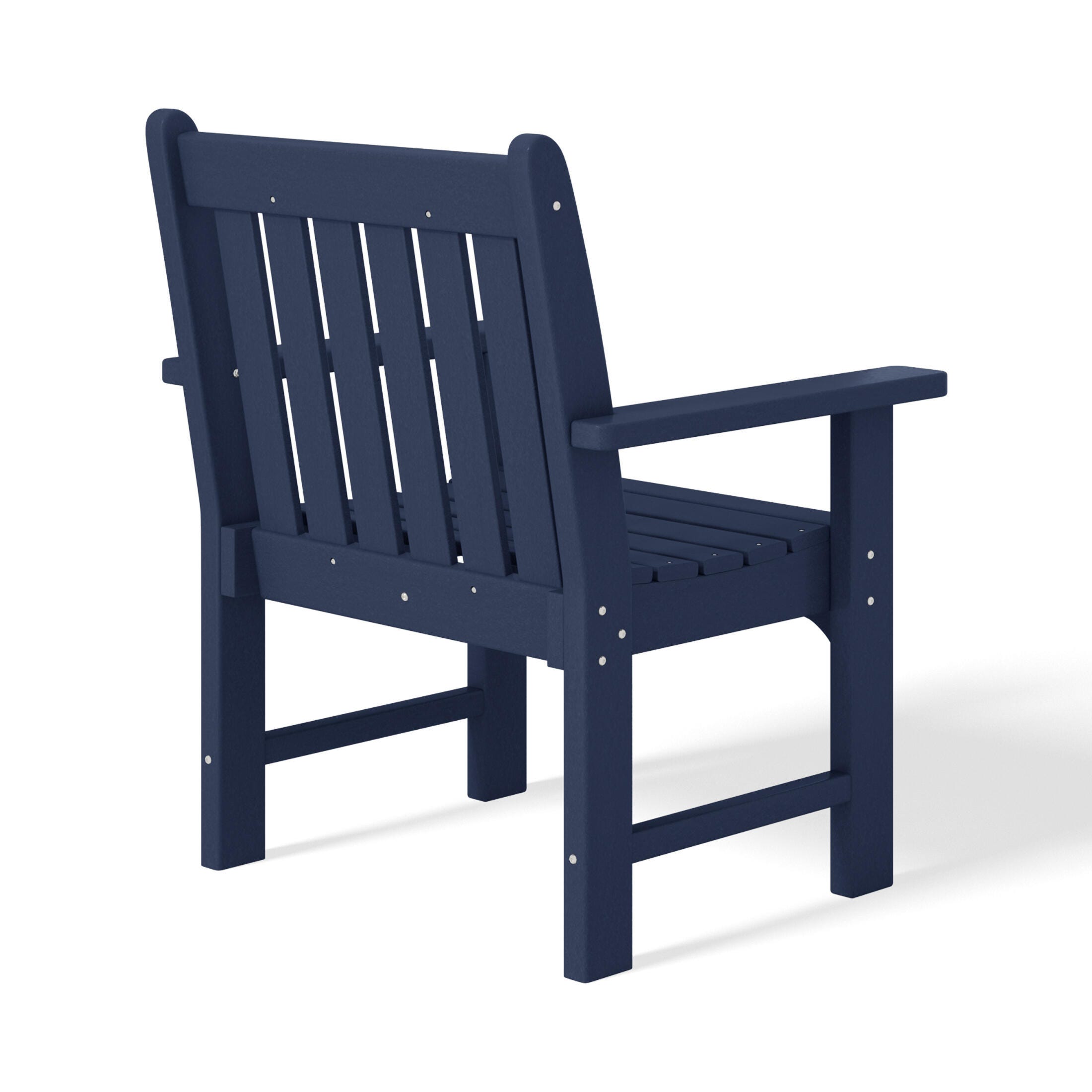 Westin Furniture Laguna Outdoor Square Dining Table and 4 Arm Chairs, Navy Blue, large