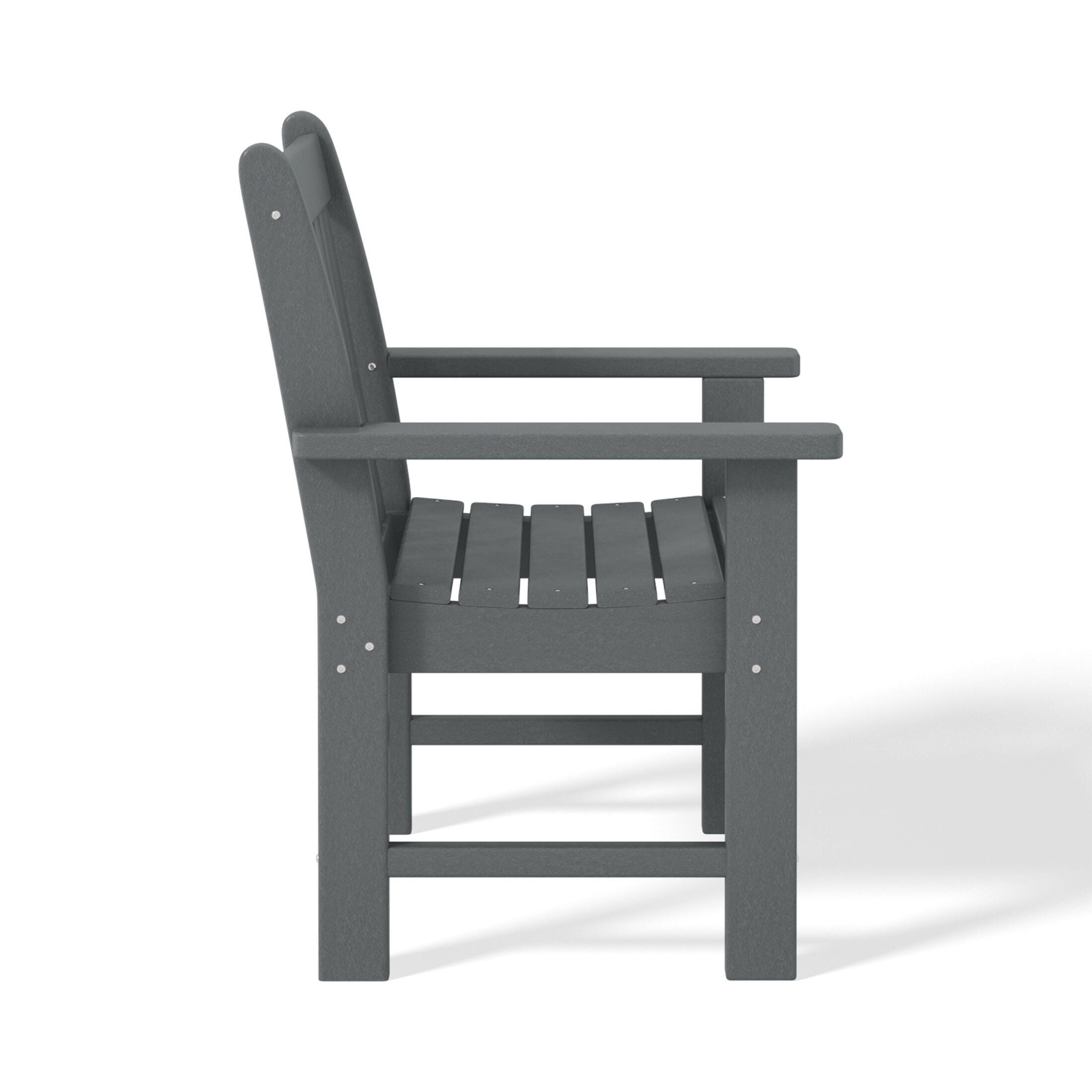 Westin Furniture Laguna Outdoor Square Dining Table and 4 Arm Chairs, Gray, large