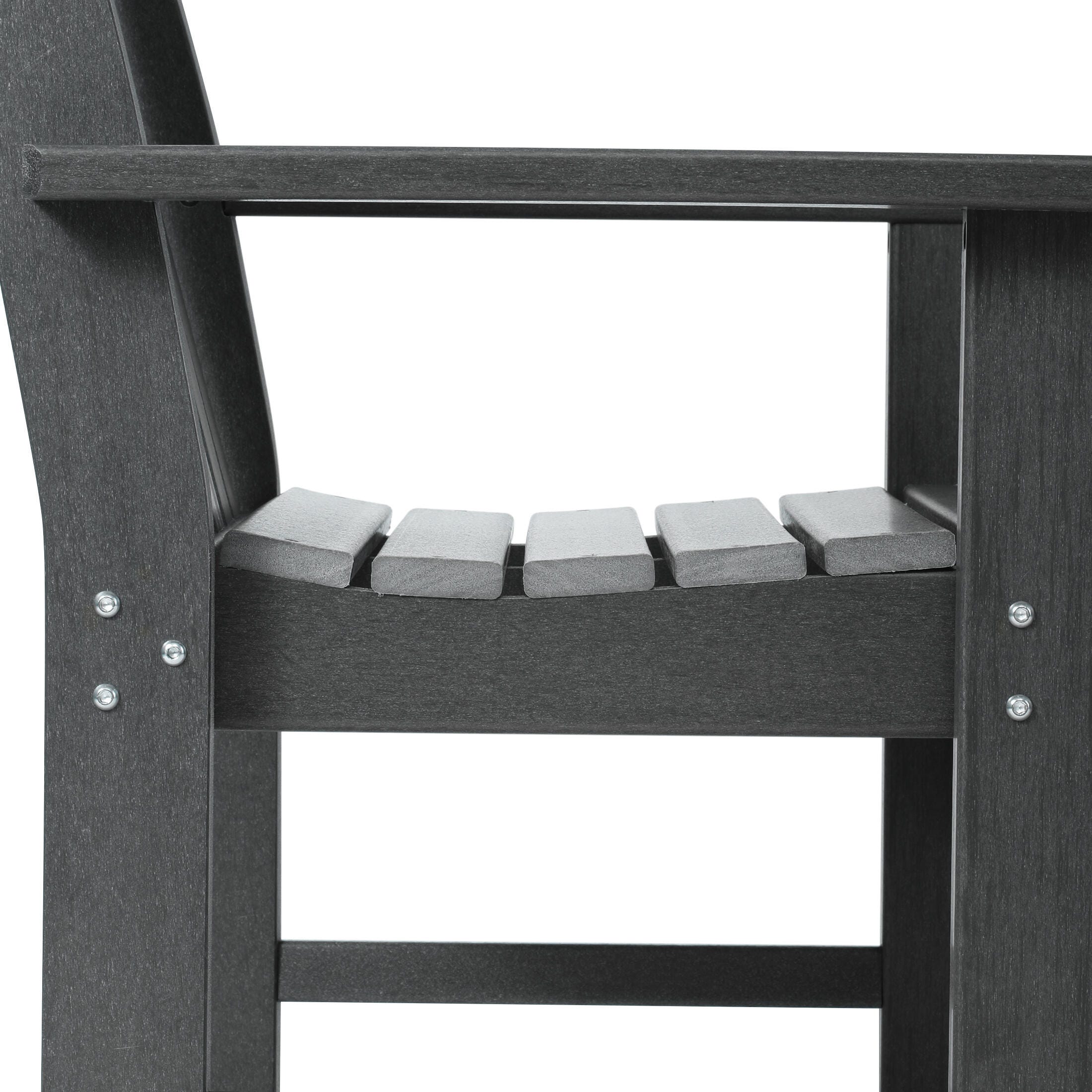 Westin Furniture Laguna Outdoor Square Dining Table and 4 Arm Chairs, Gray, large