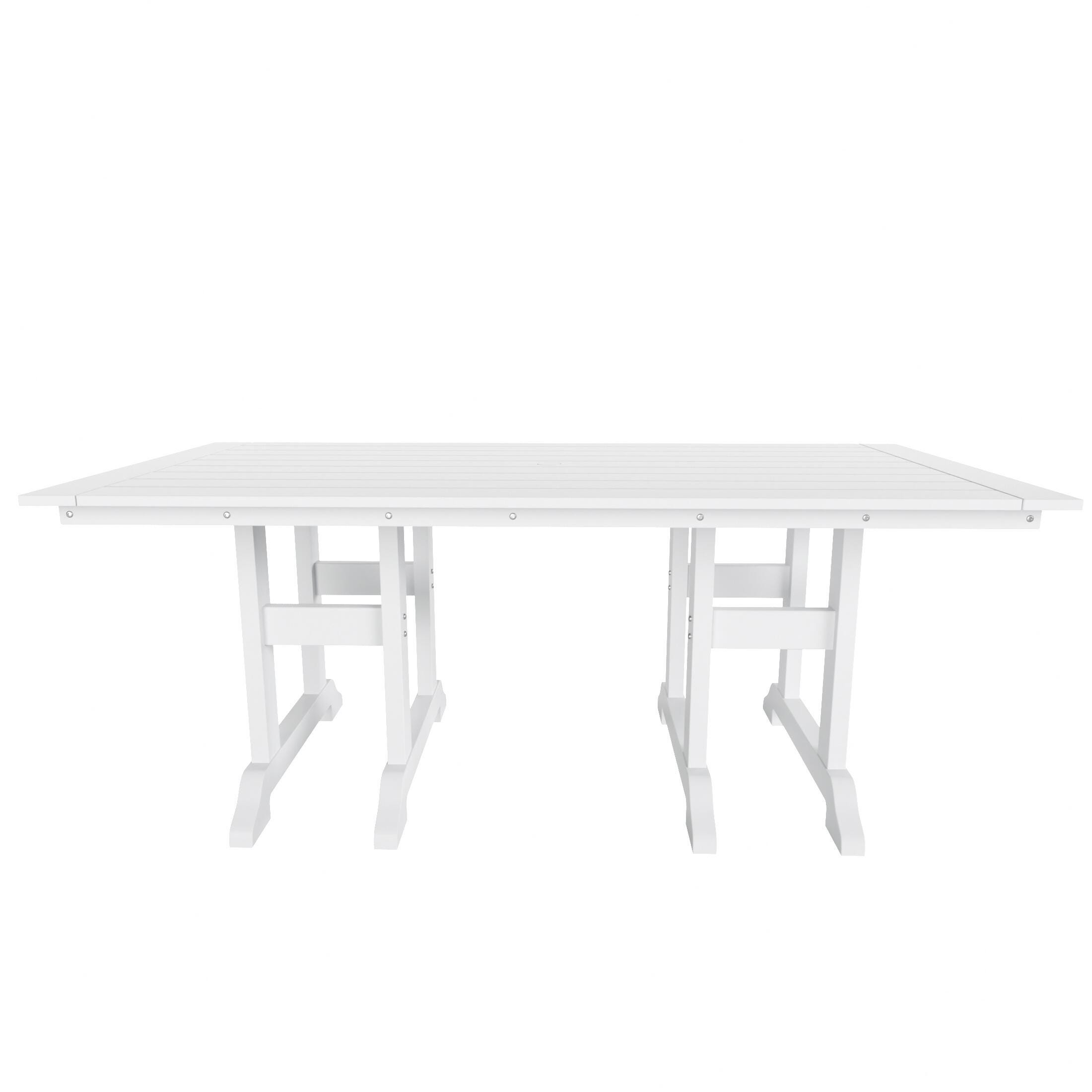 Westin Furniture Laguna Outdoor Dining Table and 6 Arm Chairs, White, large