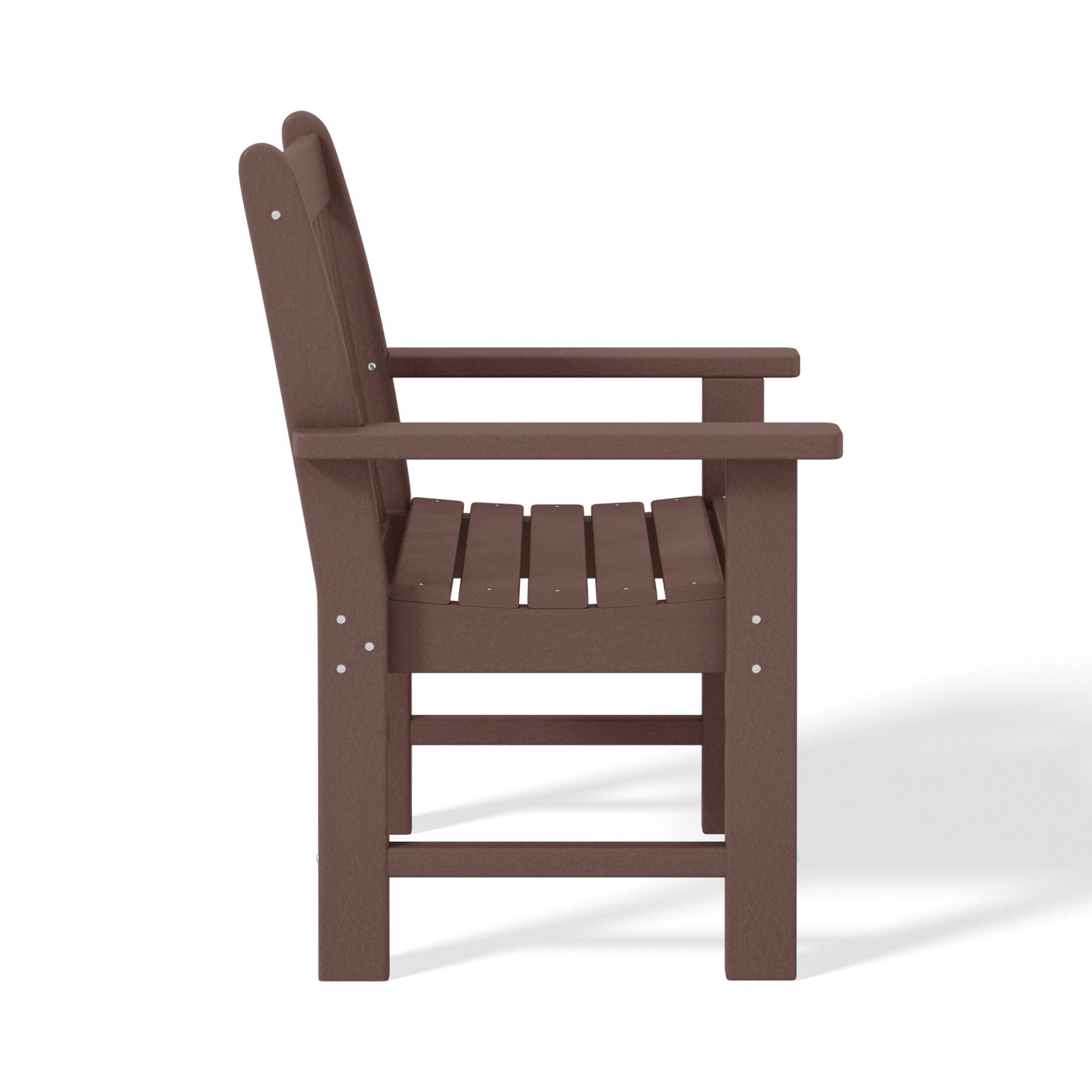 Westin Furniture Laguna Outdoor Dining Table and 6 Arm Chairs, Dark Brown, large