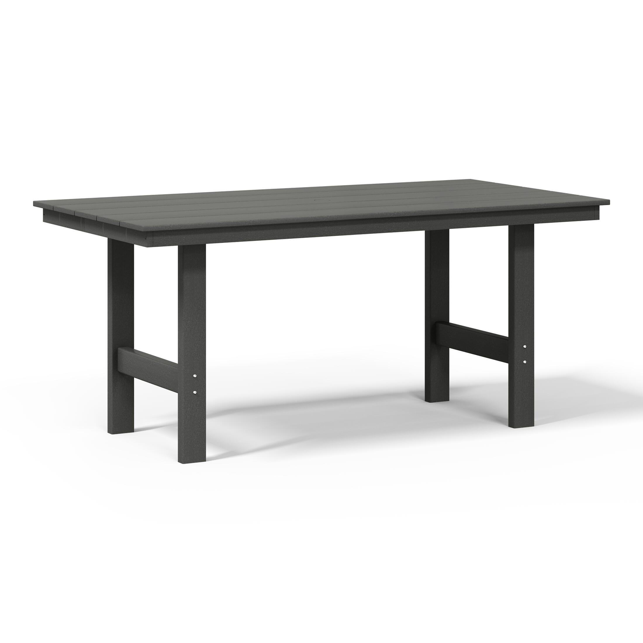 Westin Furniture Shoreside Outdoor Dining Table and 6 Arm Chairs, Gray, large