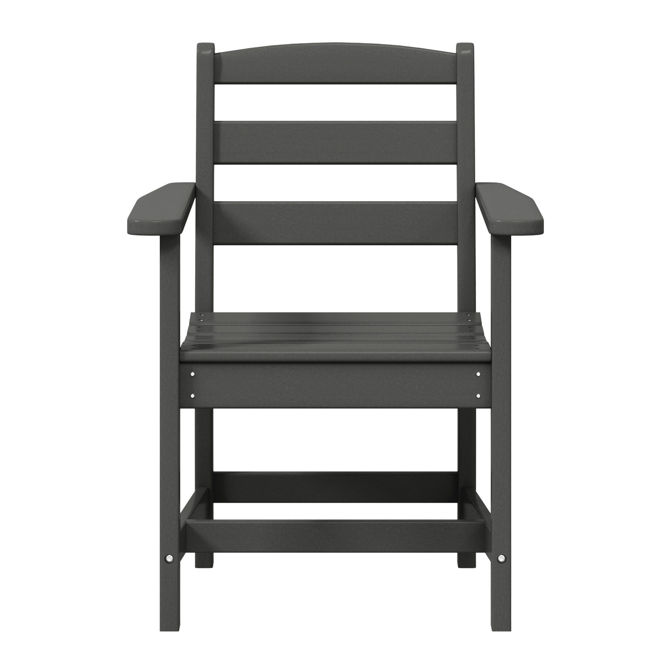 Westin Furniture Shoreside Outdoor Dining Table and 6 Arm Chairs, Gray, large