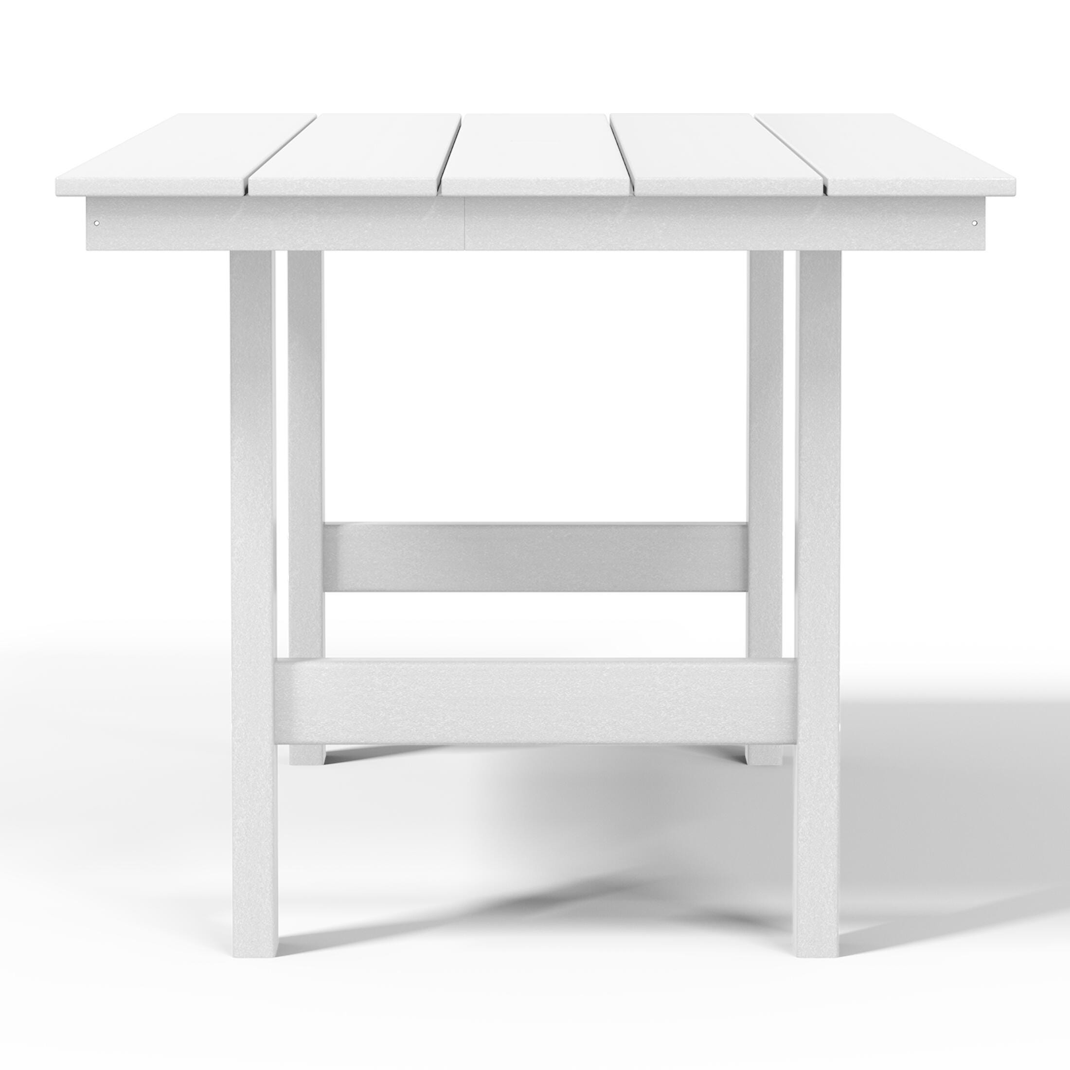 Westin Furniture Shoreside Outdoor Dining Table and 6 Arm Chairs, White, large