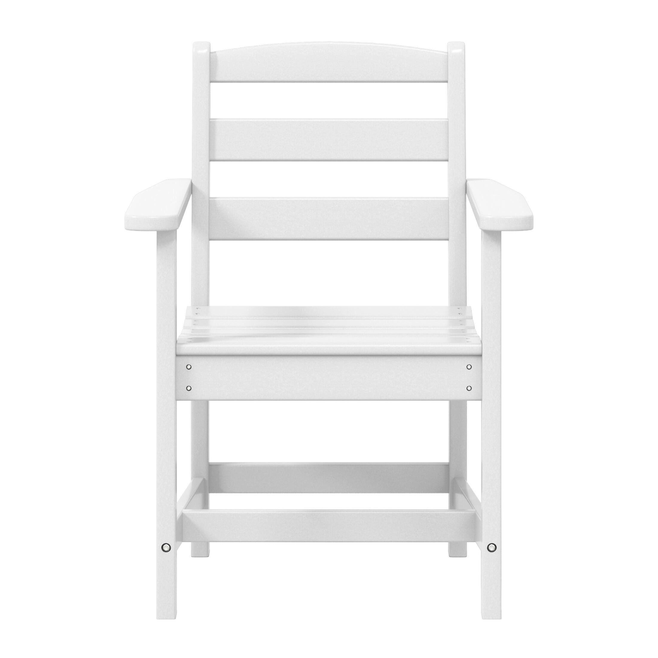 Westin Furniture Shoreside Outdoor Dining Table and 6 Arm Chairs, White, large