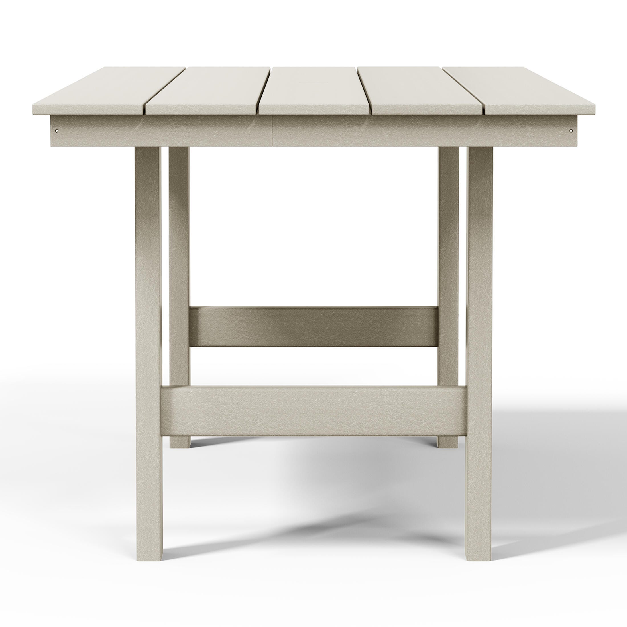 Westin Furniture Shoreside Outdoor Dining Table and 6 Armless Chairs, Sand, large