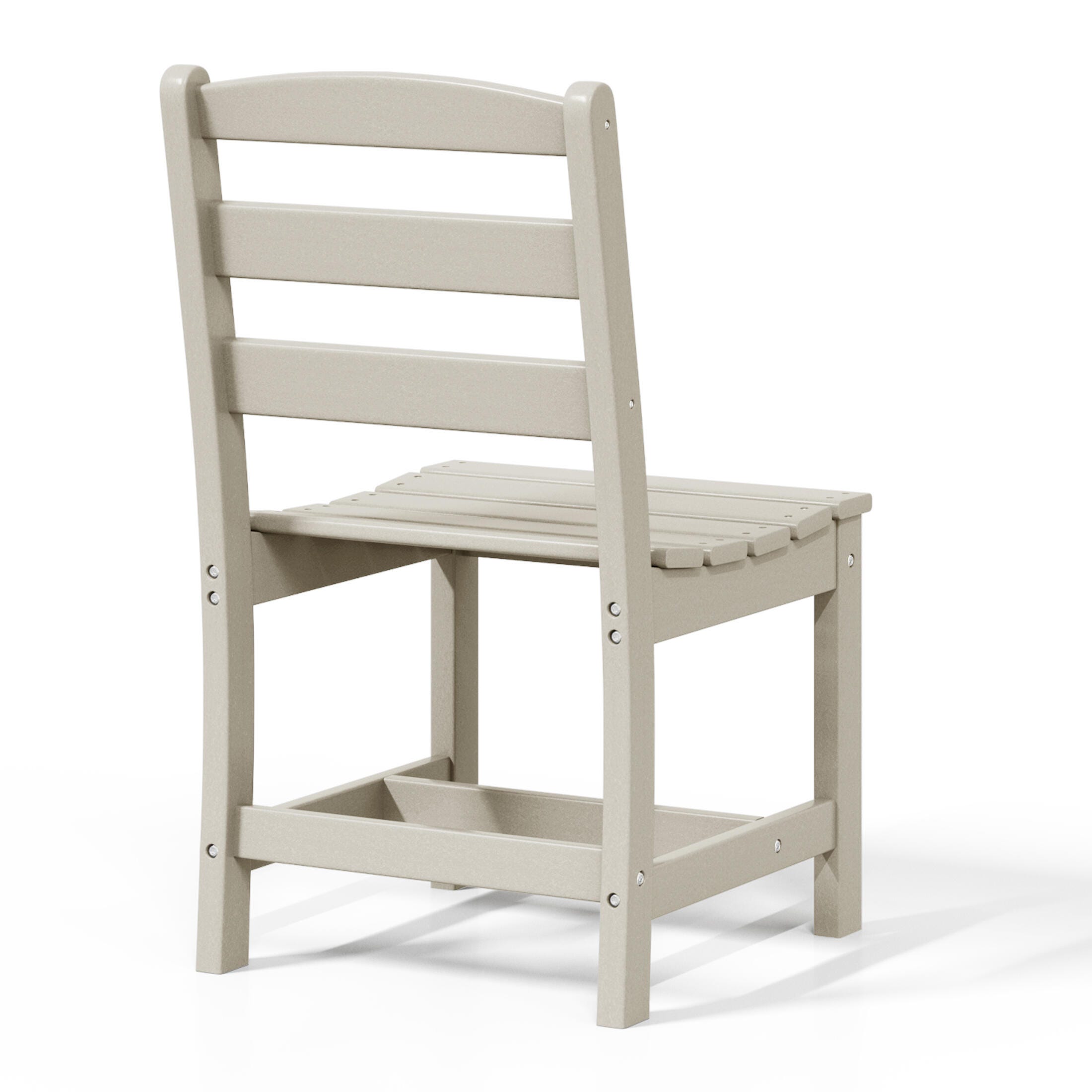 Westin Furniture Shoreside Outdoor Dining Table and 6 Armless Chairs, Sand, large