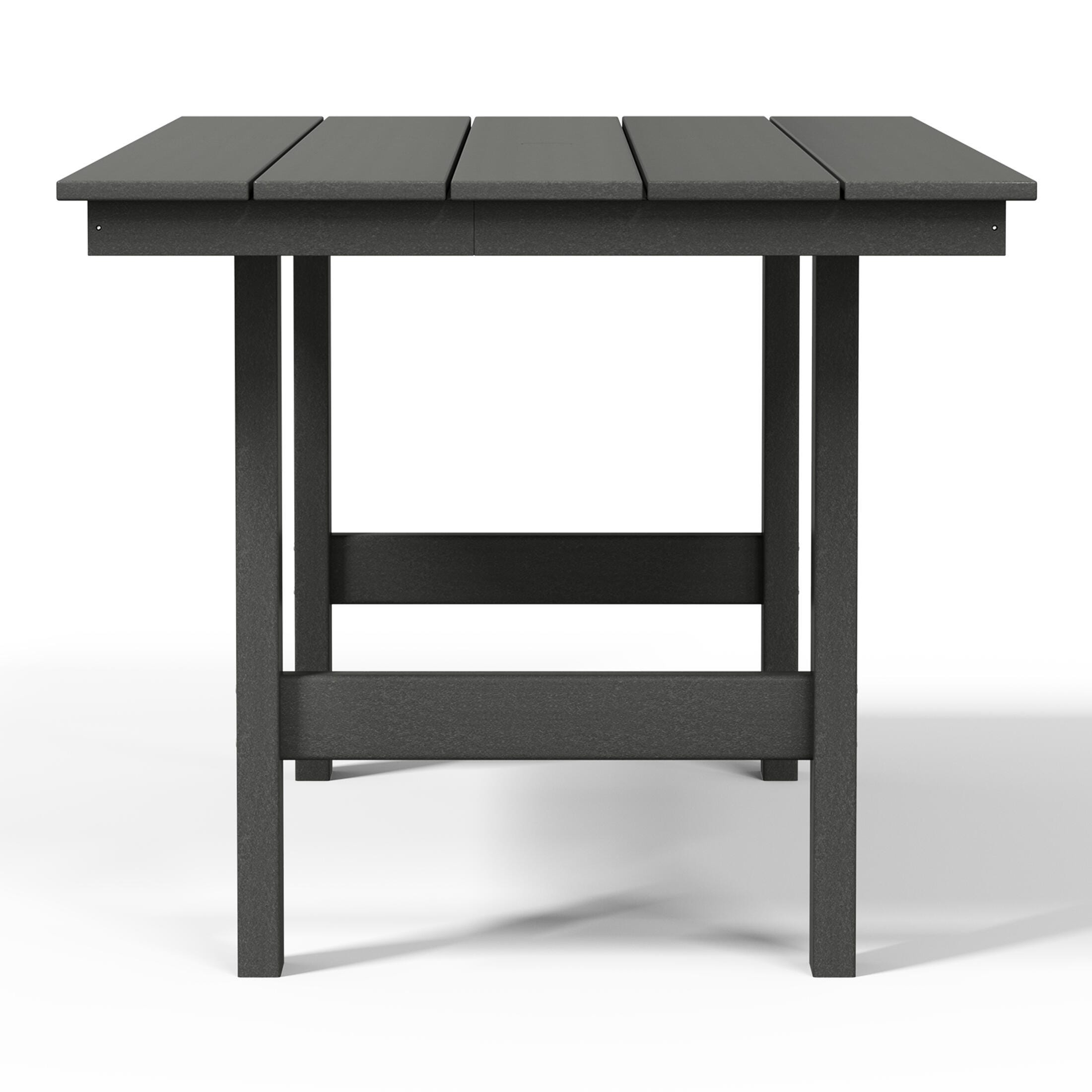 Westin Furniture Shoreside Outdoor Dining Table and 6 Armless Chairs, Gray, large