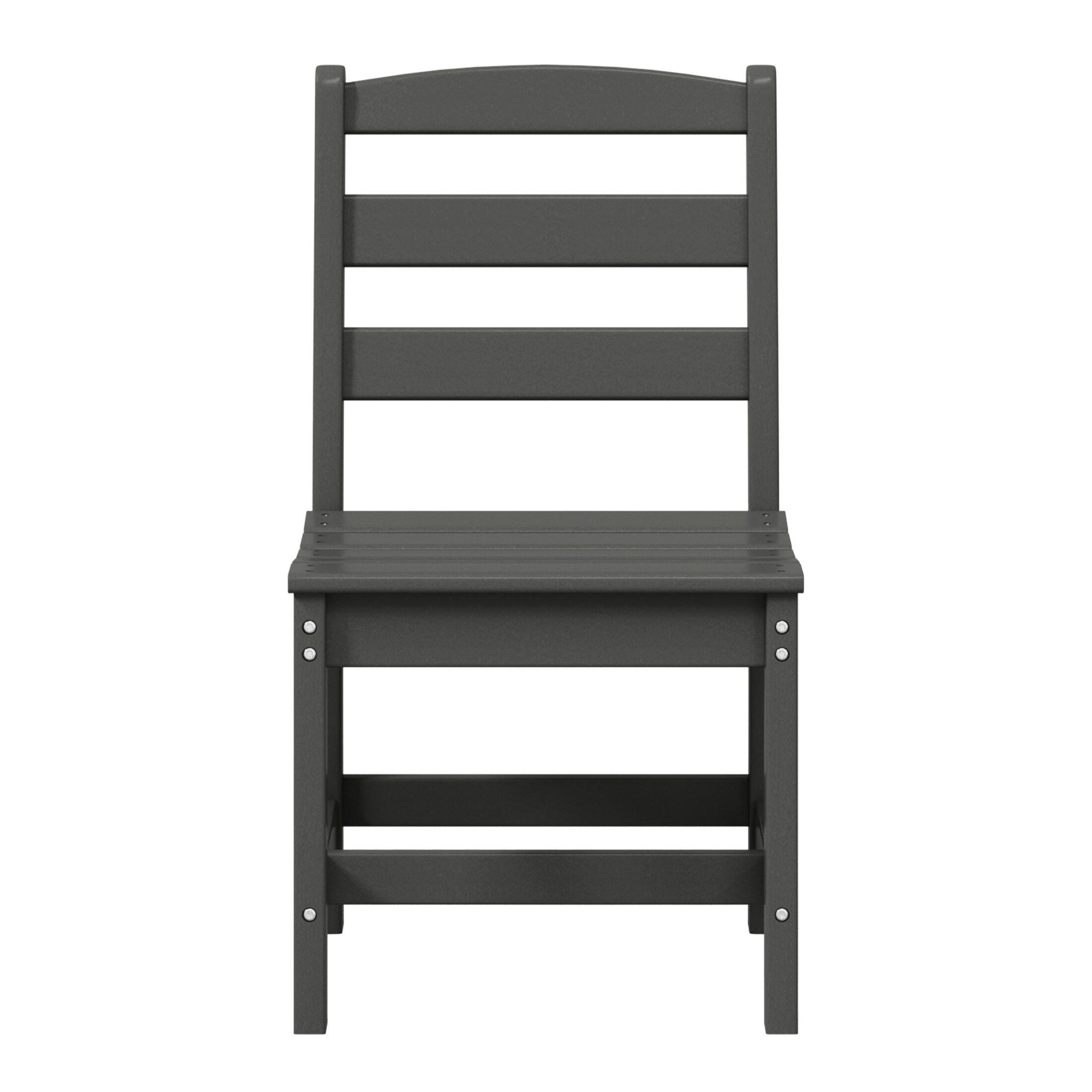 Westin Furniture Shoreside Outdoor Dining Table and 6 Armless Chairs, Gray, large