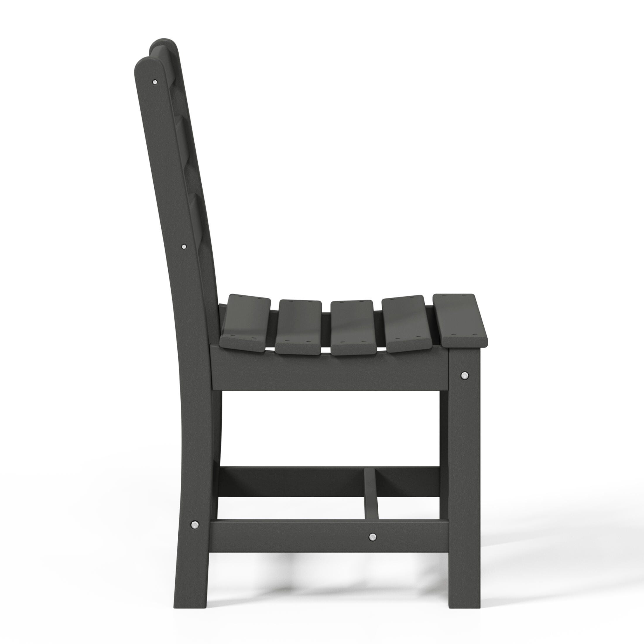 Westin Furniture Shoreside Outdoor Dining Table and 6 Armless Chairs, Gray, large