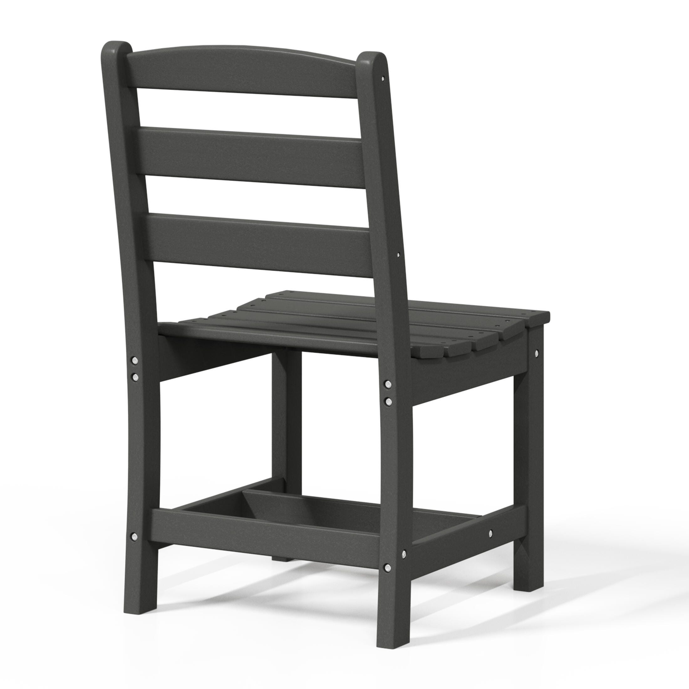 Westin Furniture Shoreside Outdoor Dining Table and 6 Armless Chairs, Gray, large