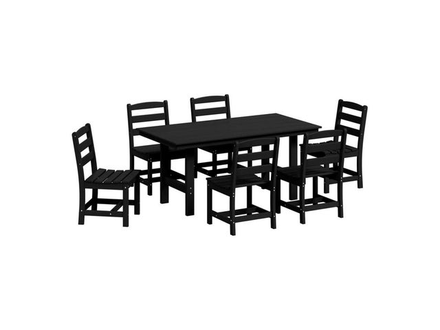 Westin Furniture Shoreside Outdoor Dining Table and 6 Armless Chairs