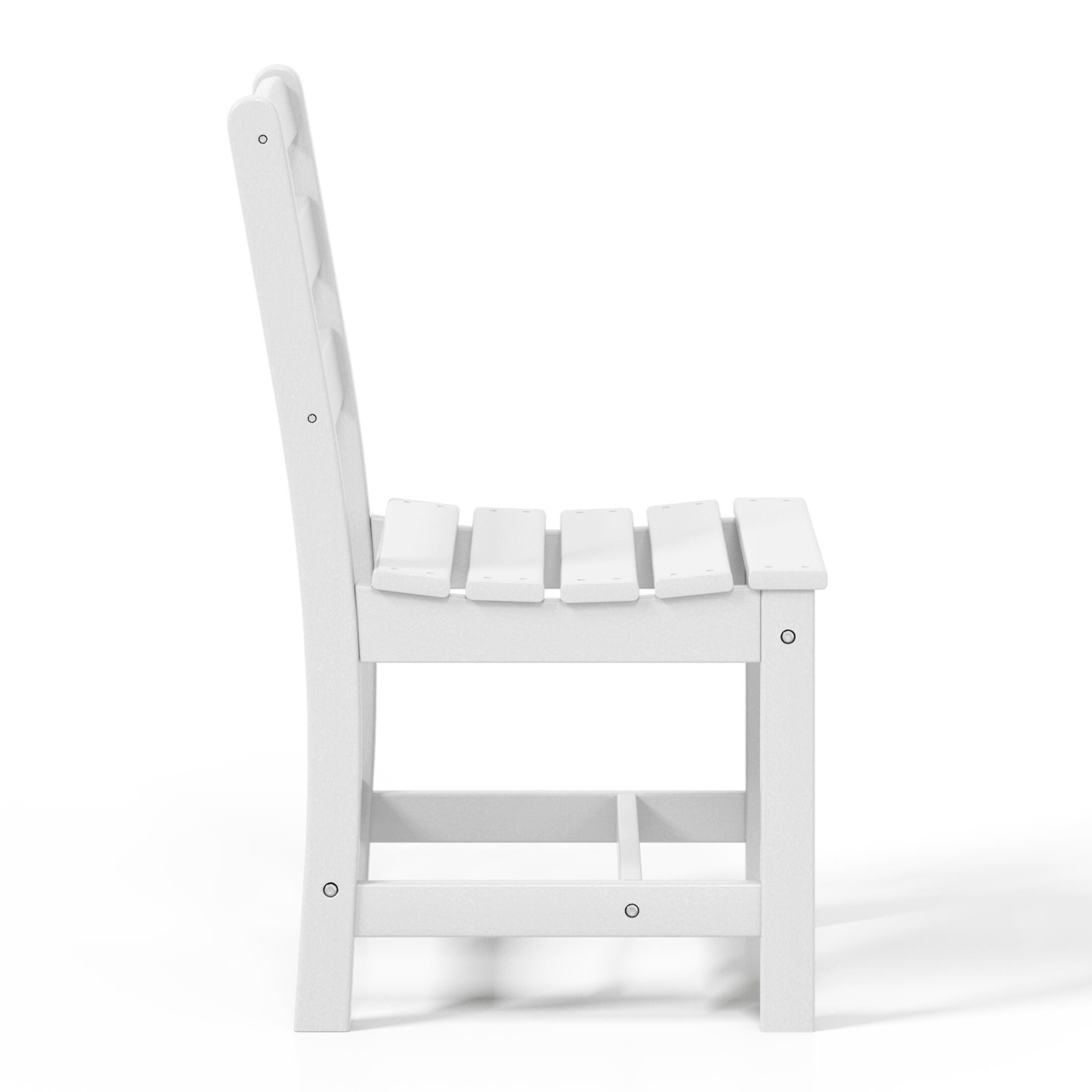 Westin Furniture Shoreside Outdoor Dining Table and 6 Armless Chairs, White, large