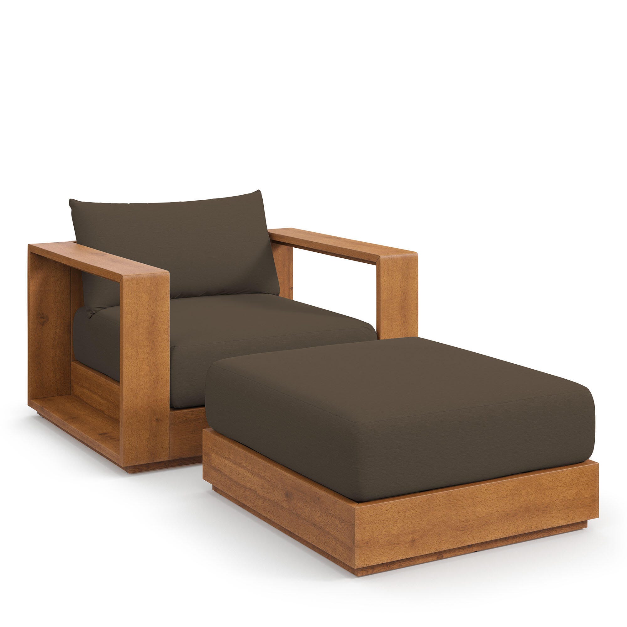 Modway Tahoe Outdoor Armchair and Ottoman, , large