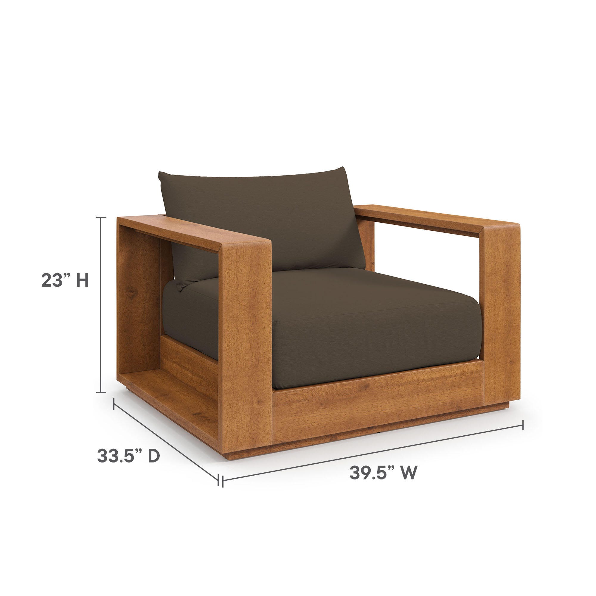 Modway Tahoe Outdoor Armchair and Ottoman, , large