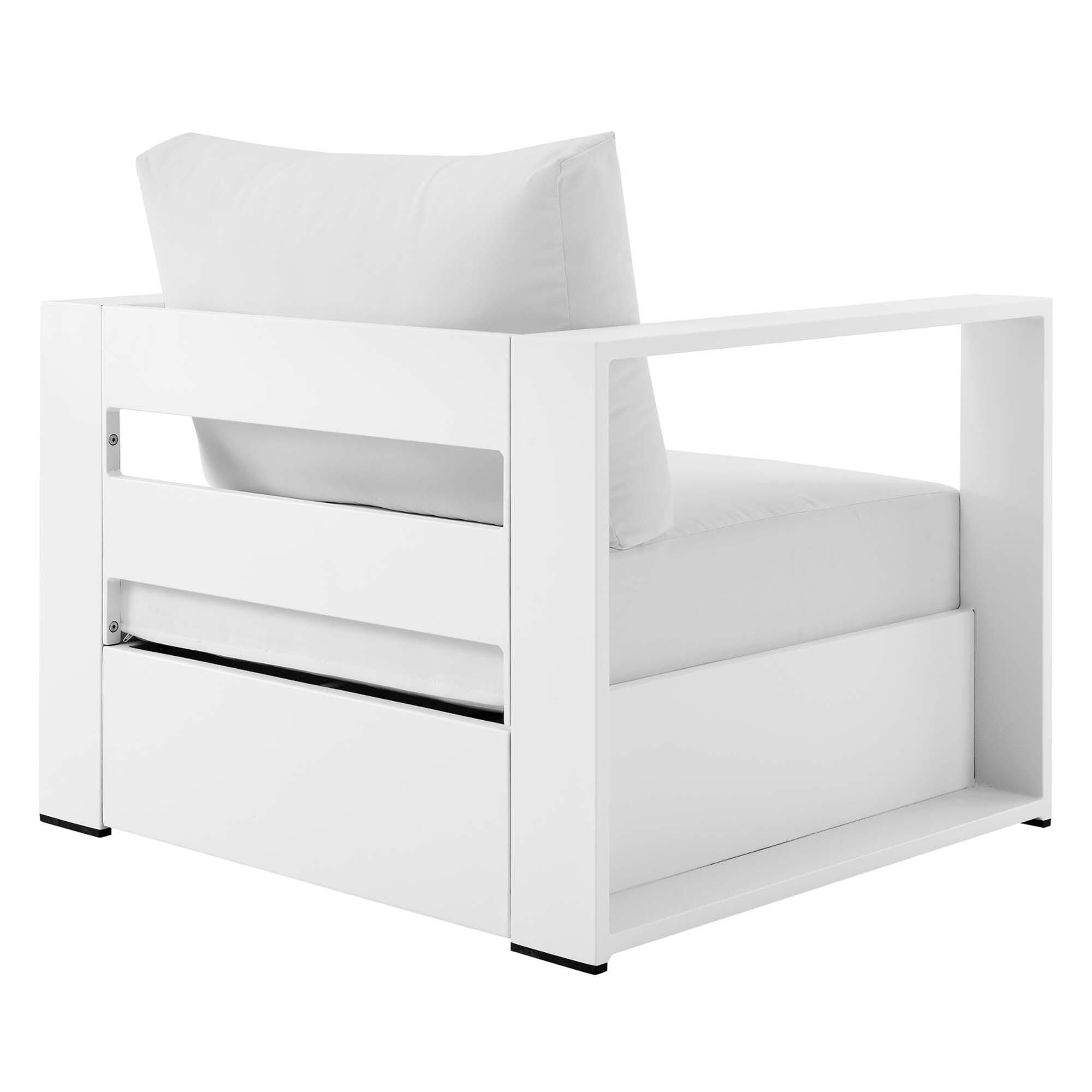 Modway Tahoe Outdoor Lounge Chair (Set of 2), White, large