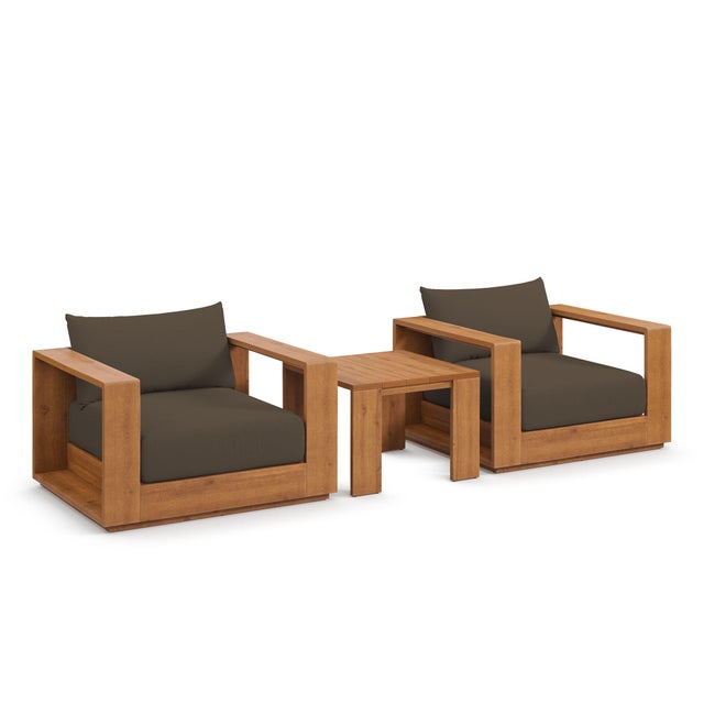 Modway Tahoe Outdoor Side Table and 2 Armchairs