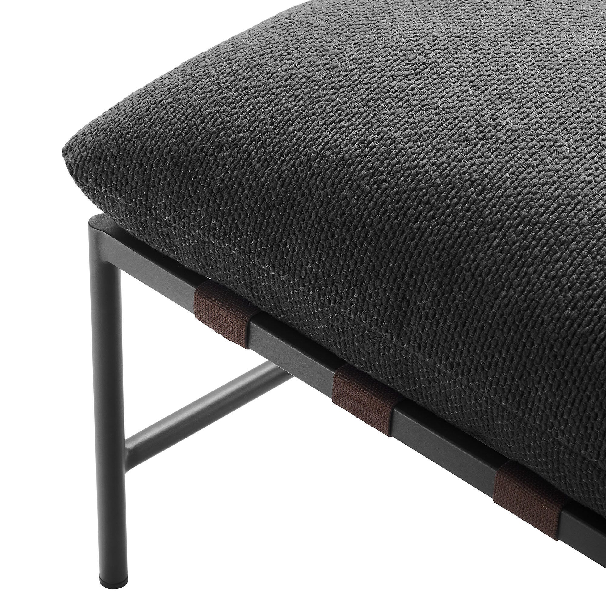 Modway Raya Outdoor Lounge Chair and Ottoman, Charcoal, large
