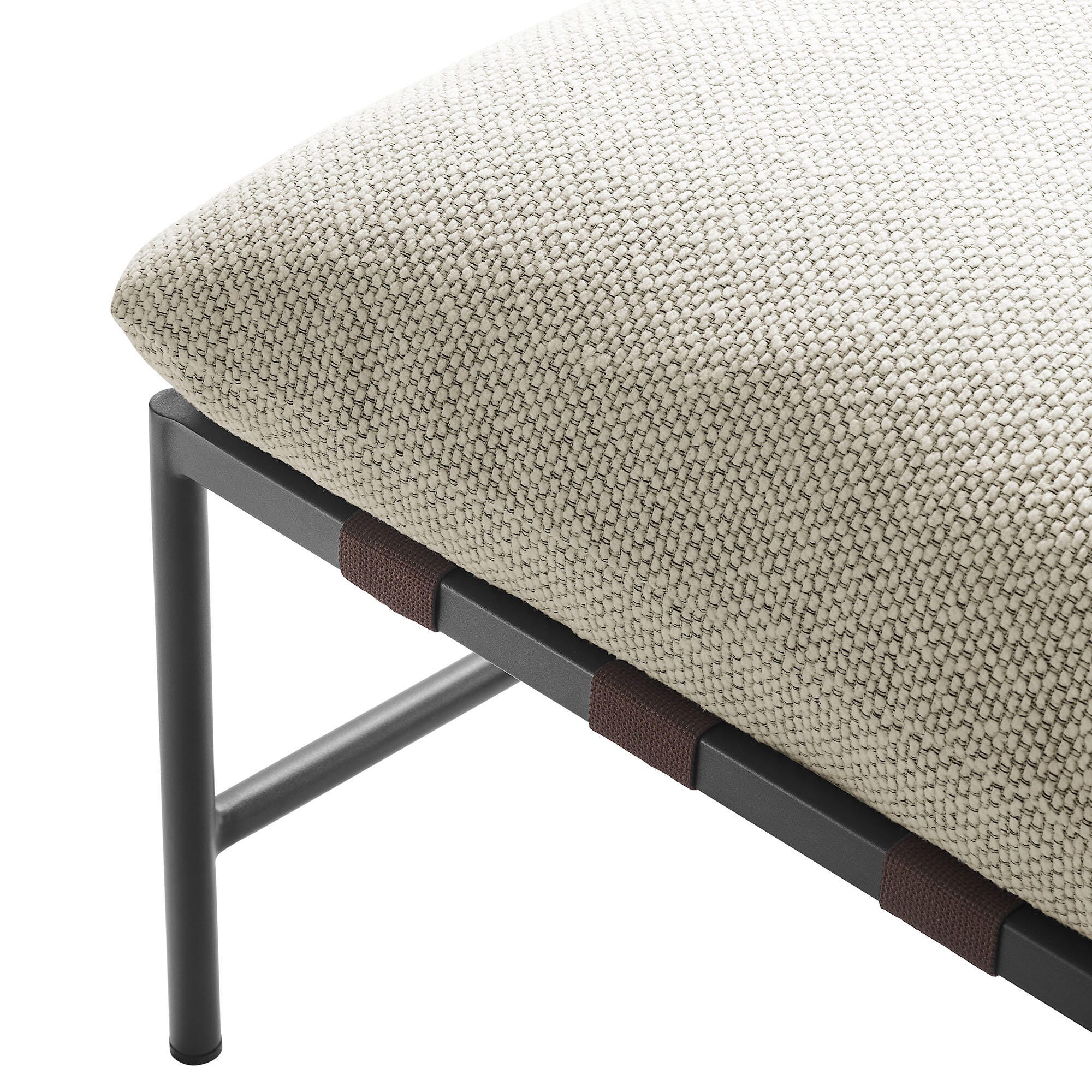 Modway Raya Outdoor Lounge Chair and Ottoman, Ivory, large
