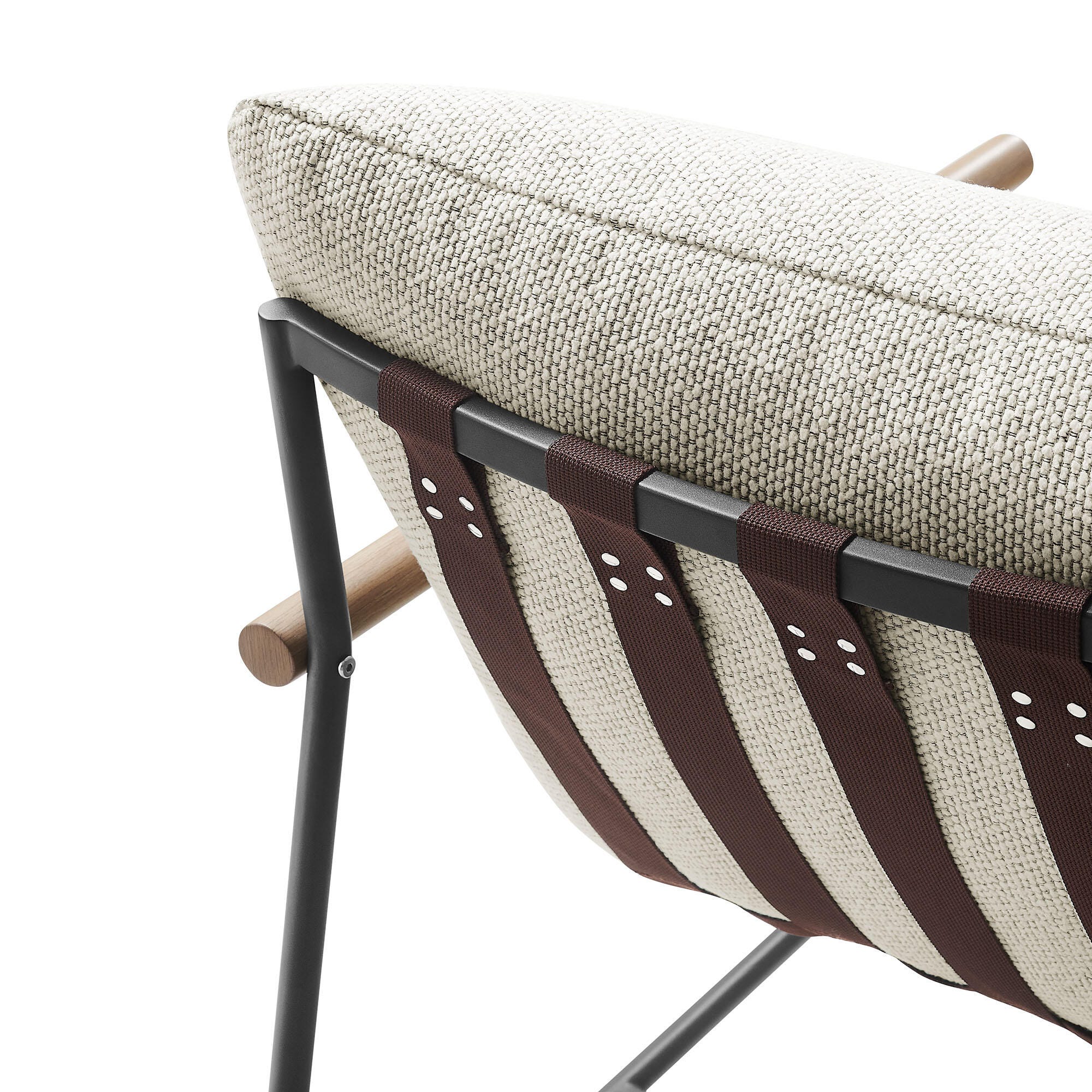 Modway Raya Outdoor Lounge Chair and Ottoman, Ivory, large
