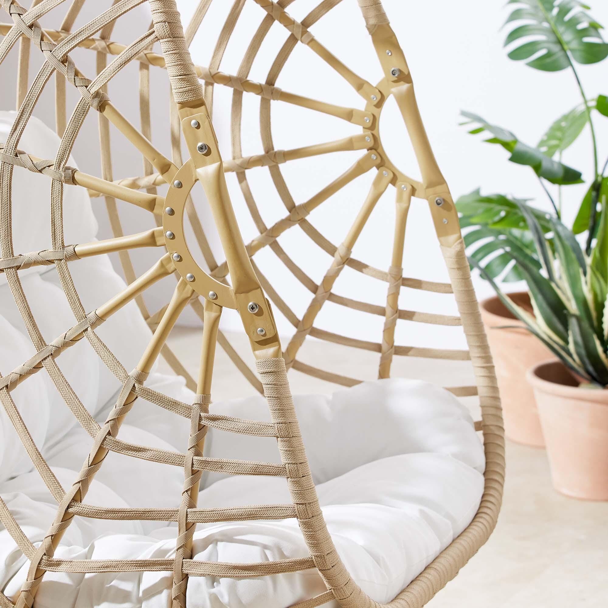 Modway Amalie Outdoor Hanging Egg Chair, , large