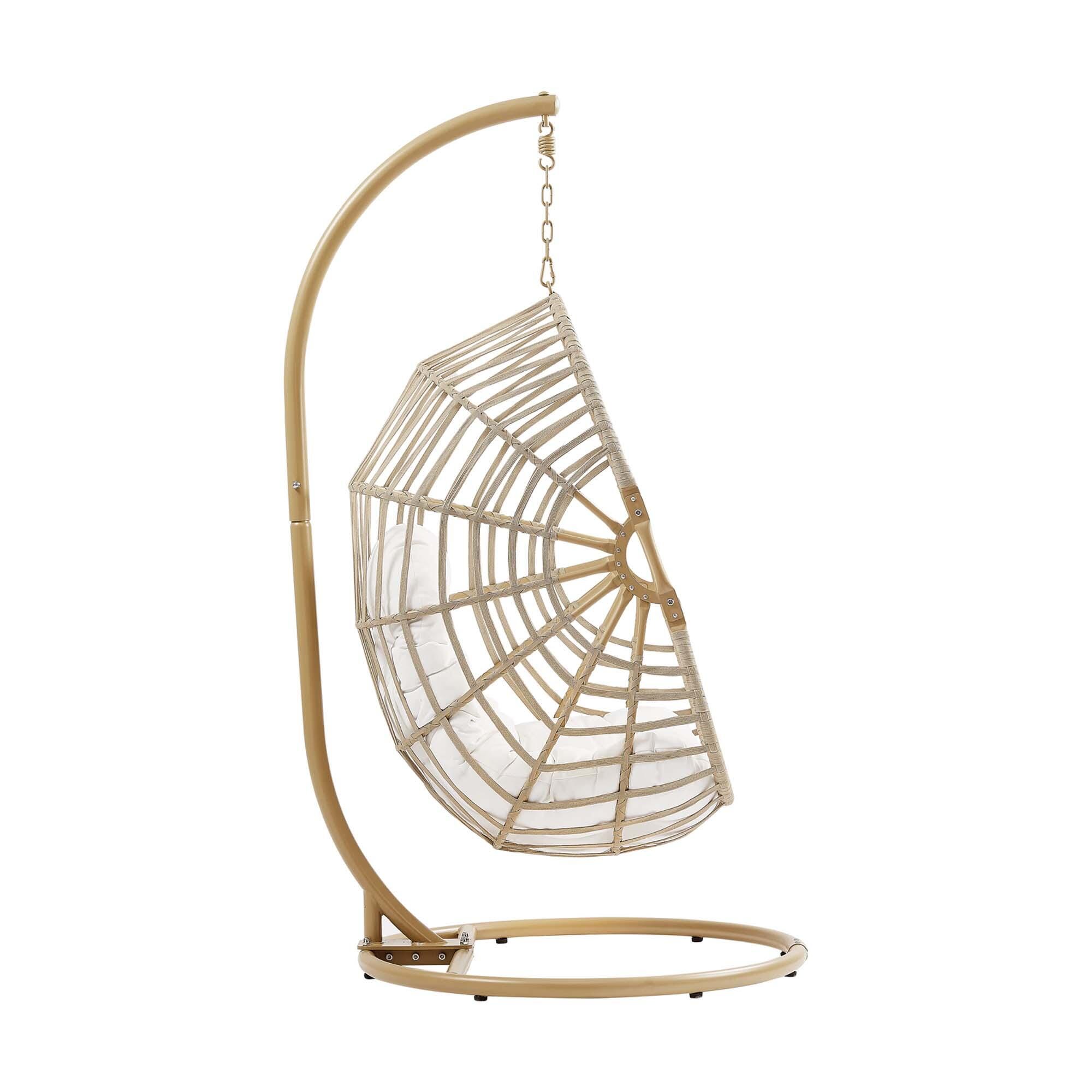 Modway Amalie Outdoor Hanging Egg Chair, , large