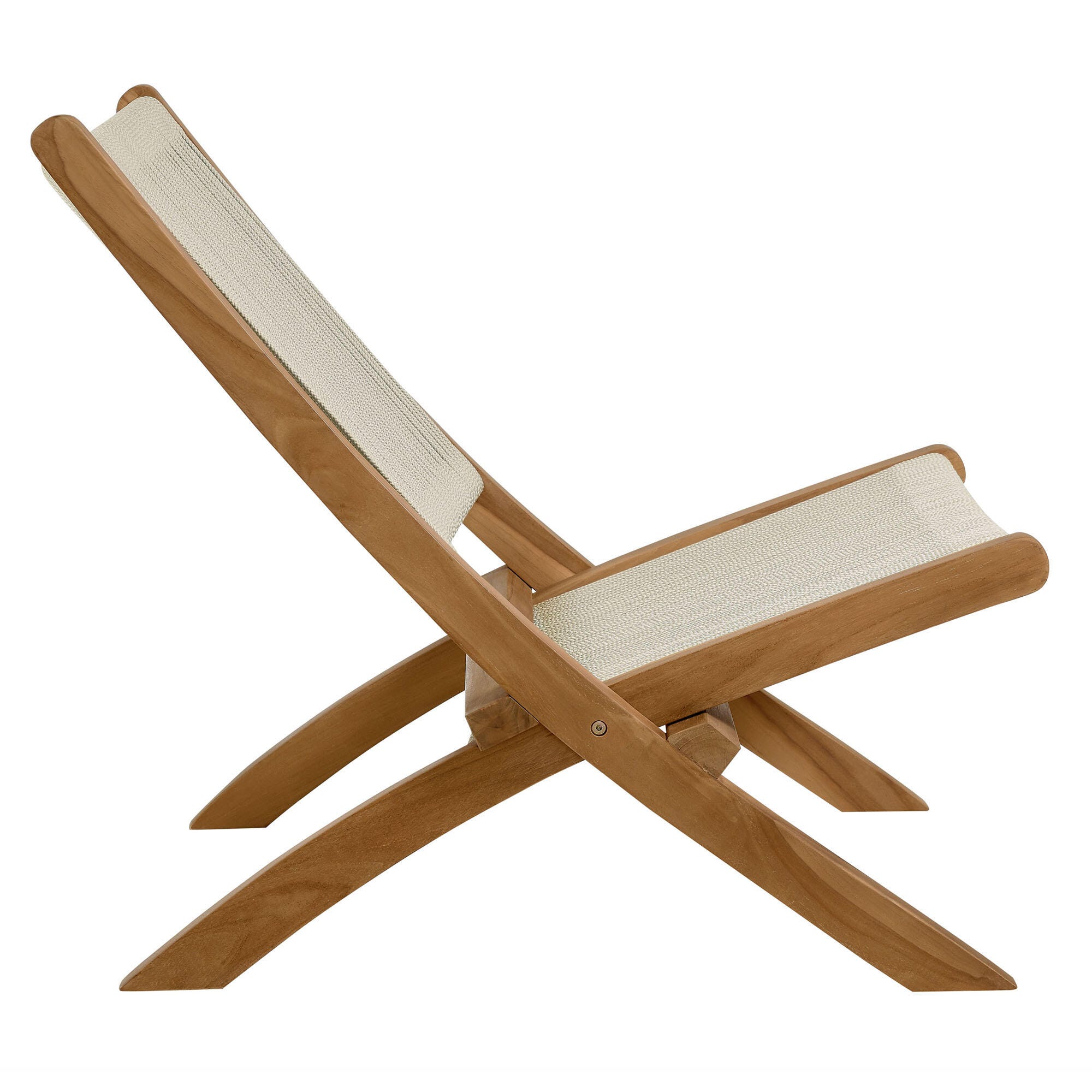 Modway Vienna Outdoor 2 Lounge Chairs And Side Table, Natural, large