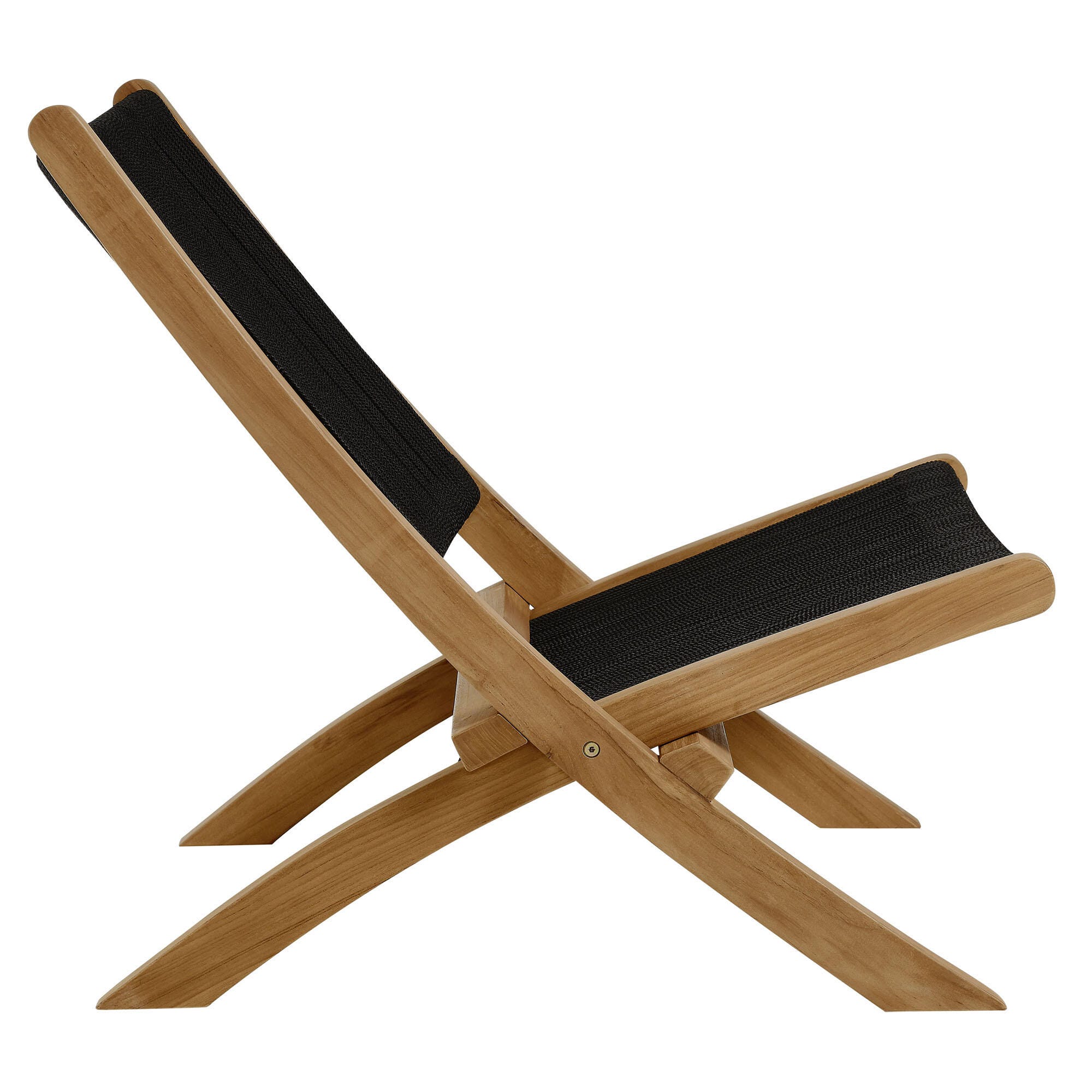 Modway Vienna Outdoor 2 Lounge Chairs And Side Table, Natural/Black, large