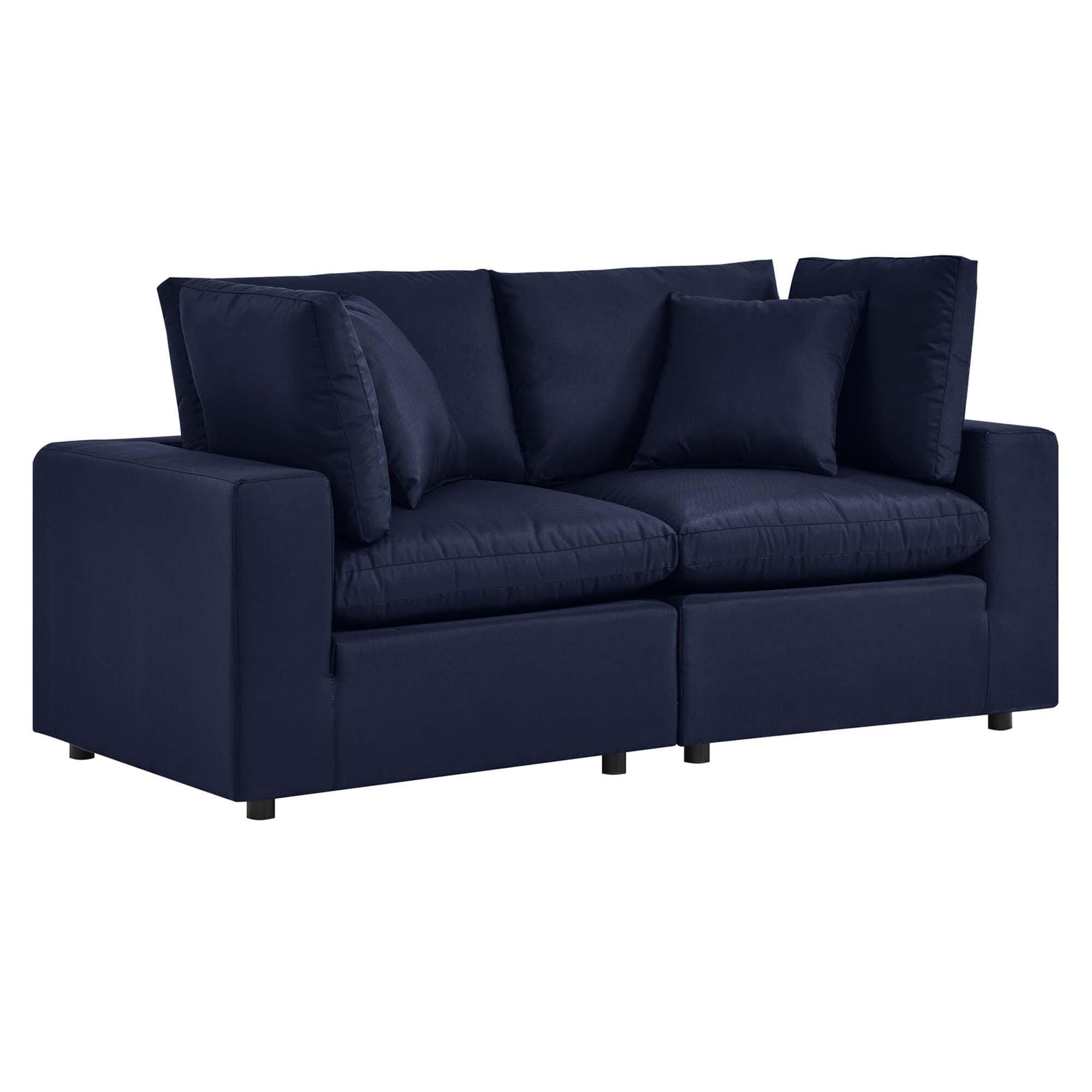 Modway Commix Outdoor Loveseat, Navy, large