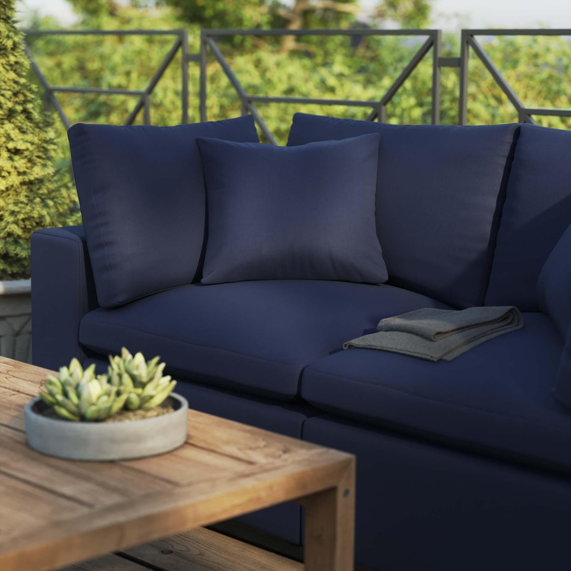 Modway Commix Outdoor Loveseat, Navy, large