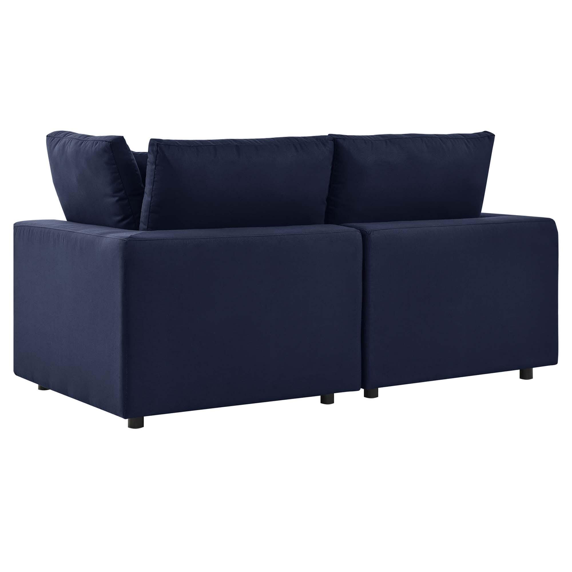 Modway Commix Outdoor Loveseat, Navy, large