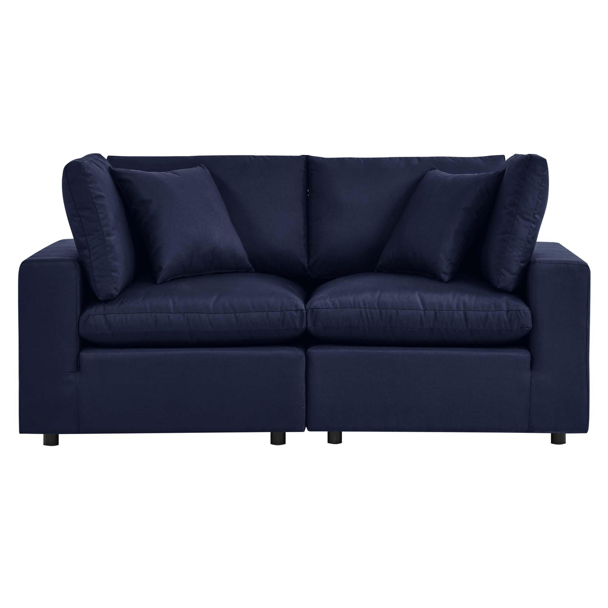 Modway Commix Outdoor Loveseat, Navy, large
