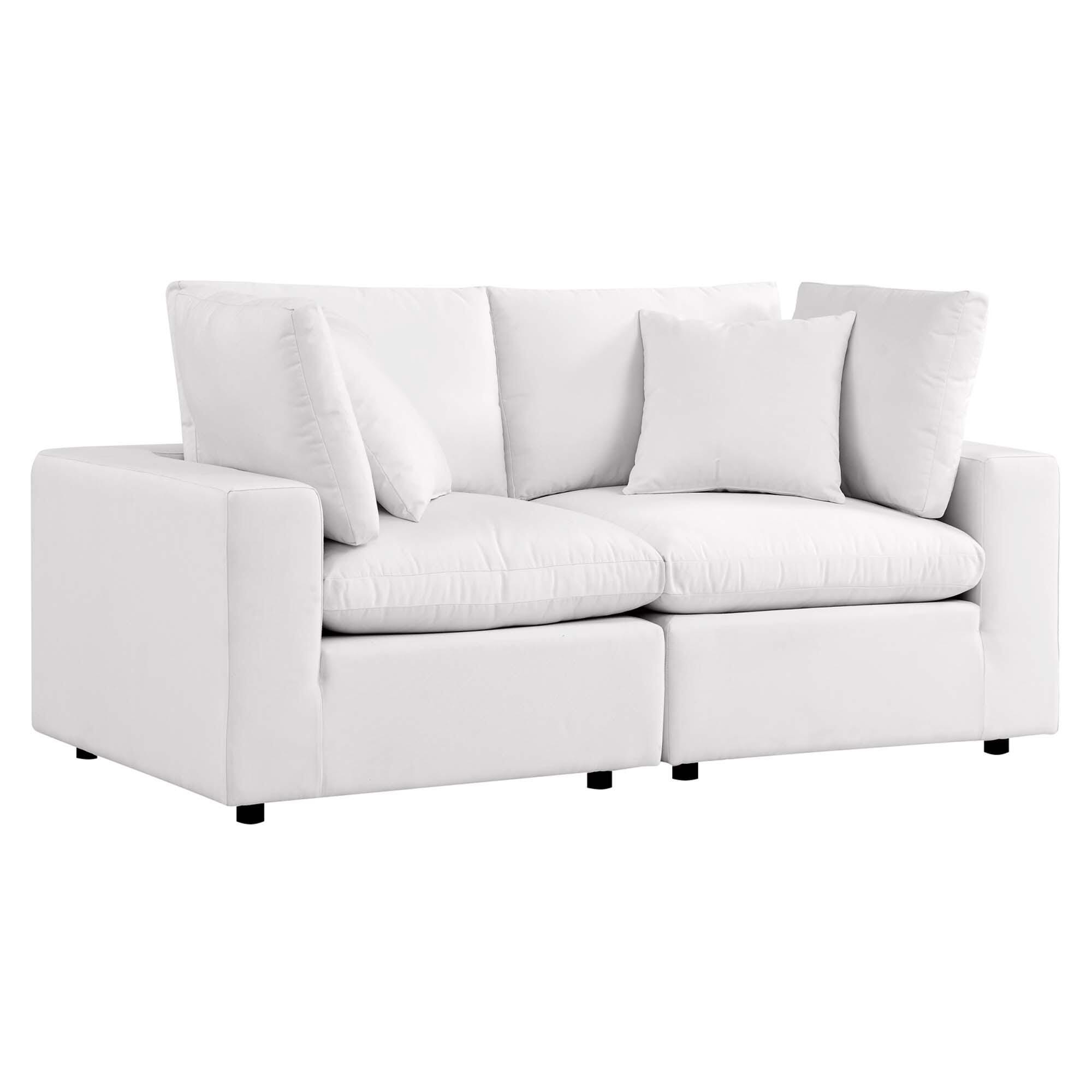 Modway Commix Outdoor Loveseat, White, large