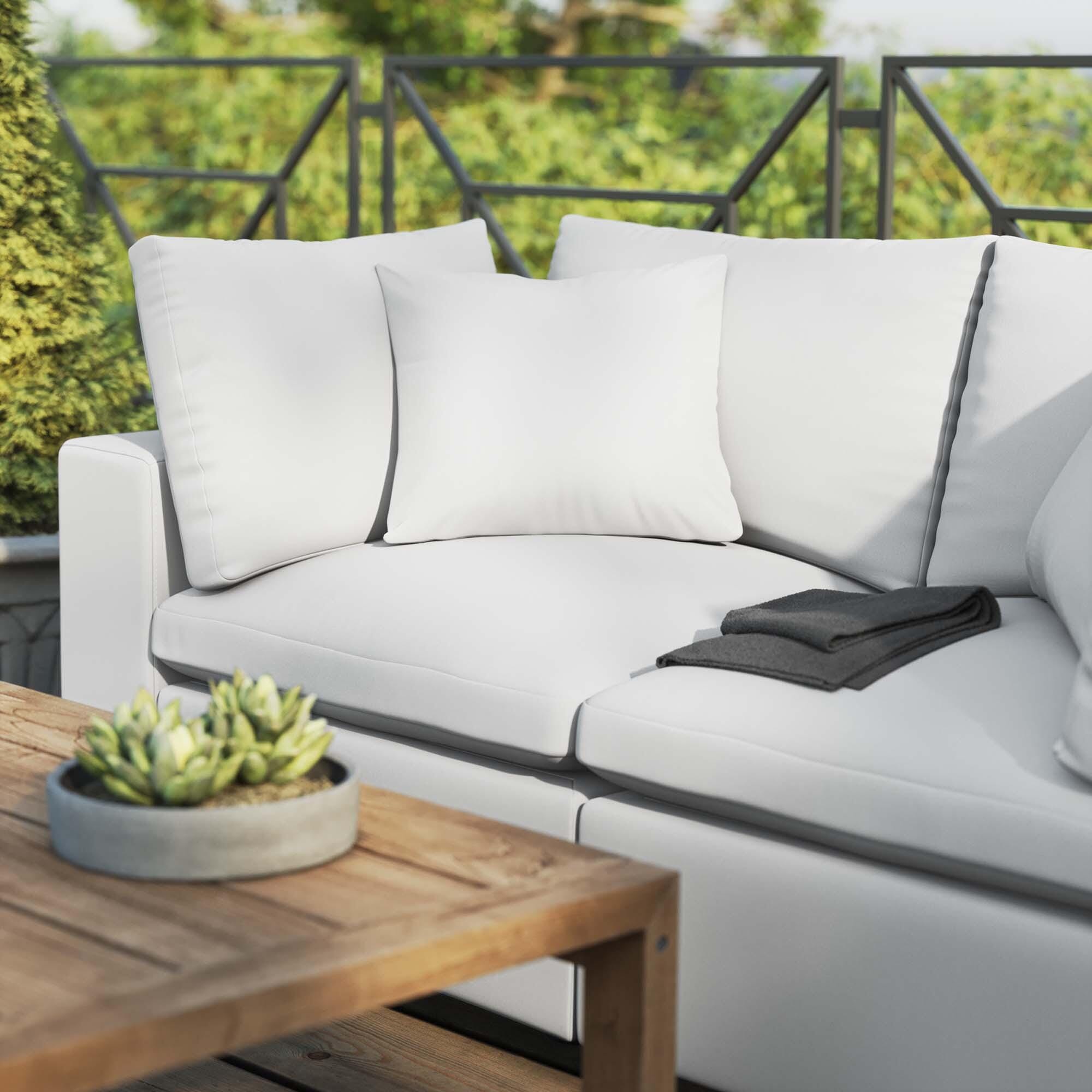 Modway Commix Outdoor Loveseat, White, large