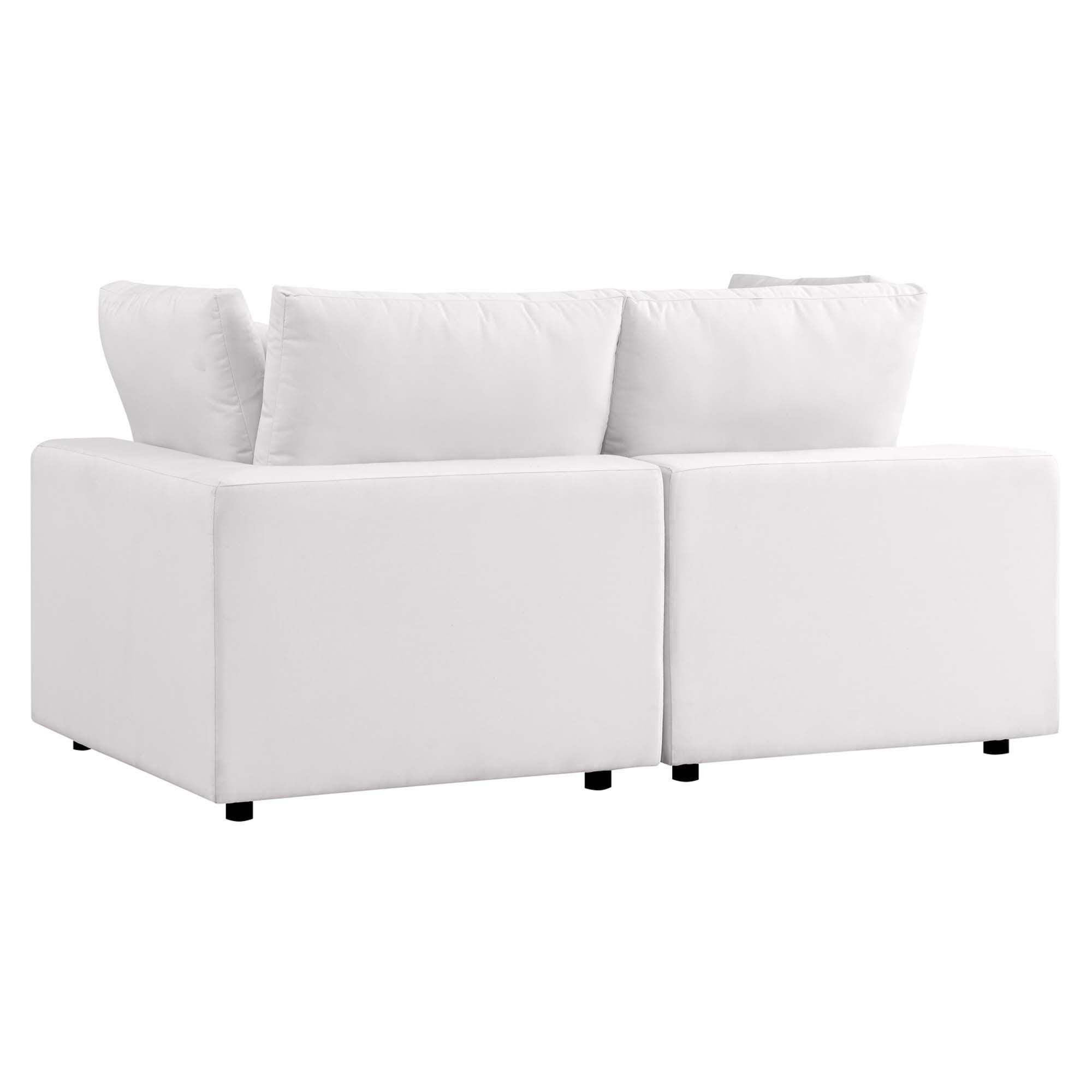 Modway Commix Outdoor Loveseat, White, large